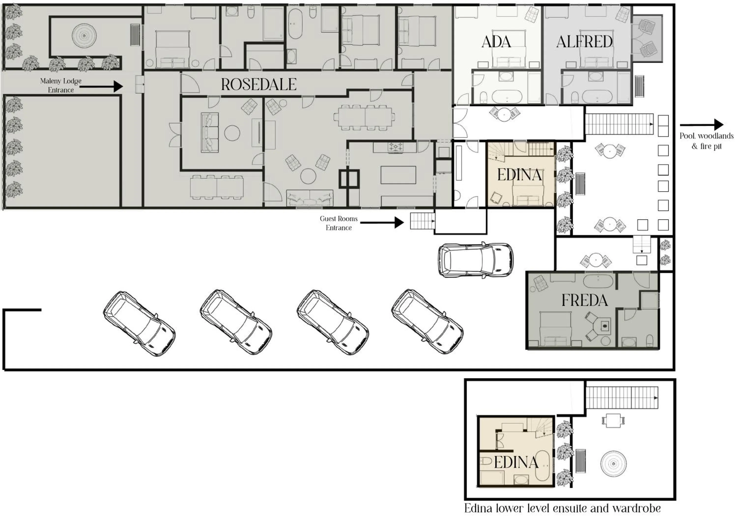 Floor plan in Maleny Lodge