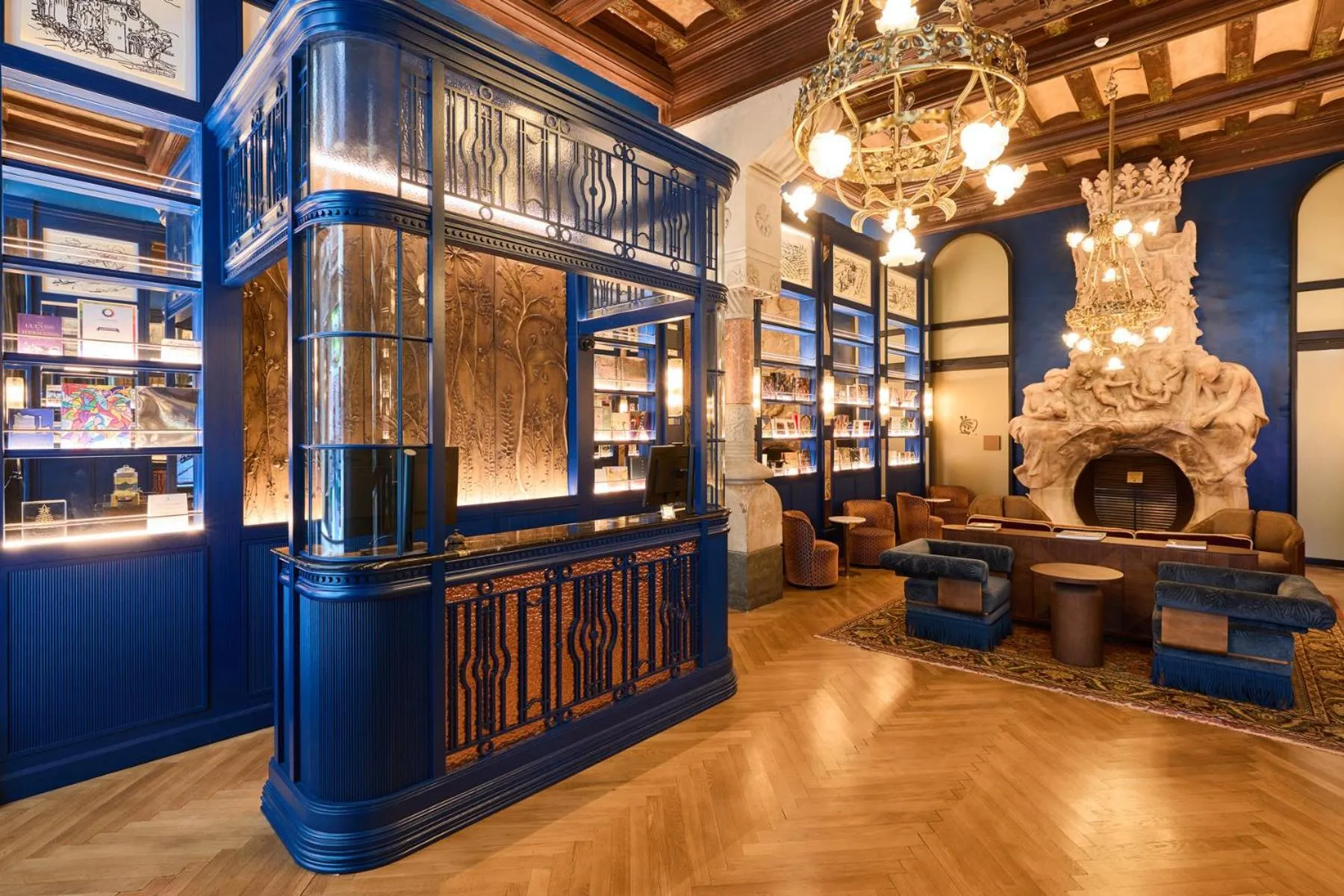 Lobby or reception in Hotel España Ramblas