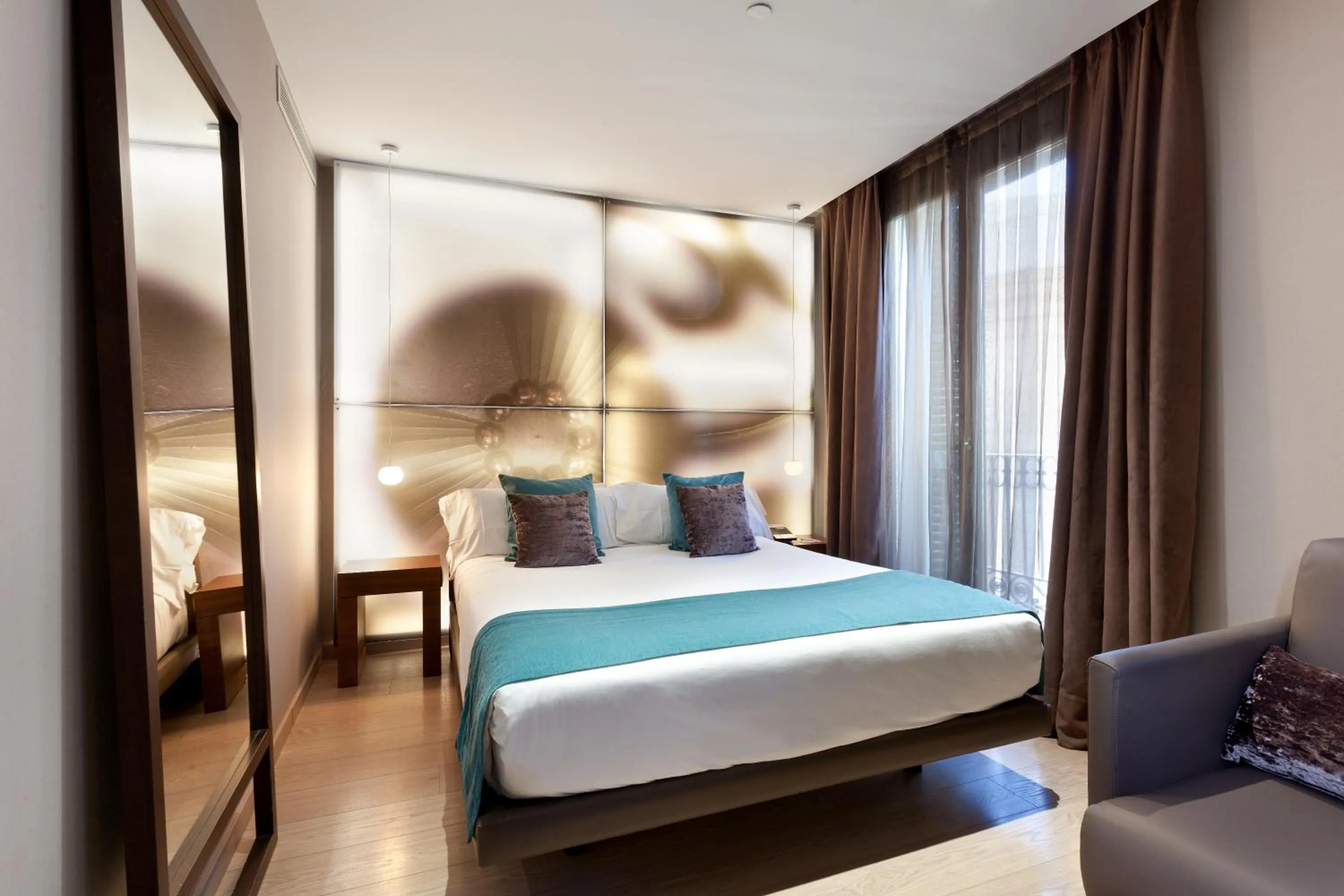 Bed in Hotel España Ramblas