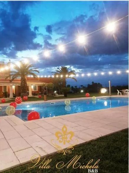 Pool view in Bed & Breakfast Villa Michela Alezio