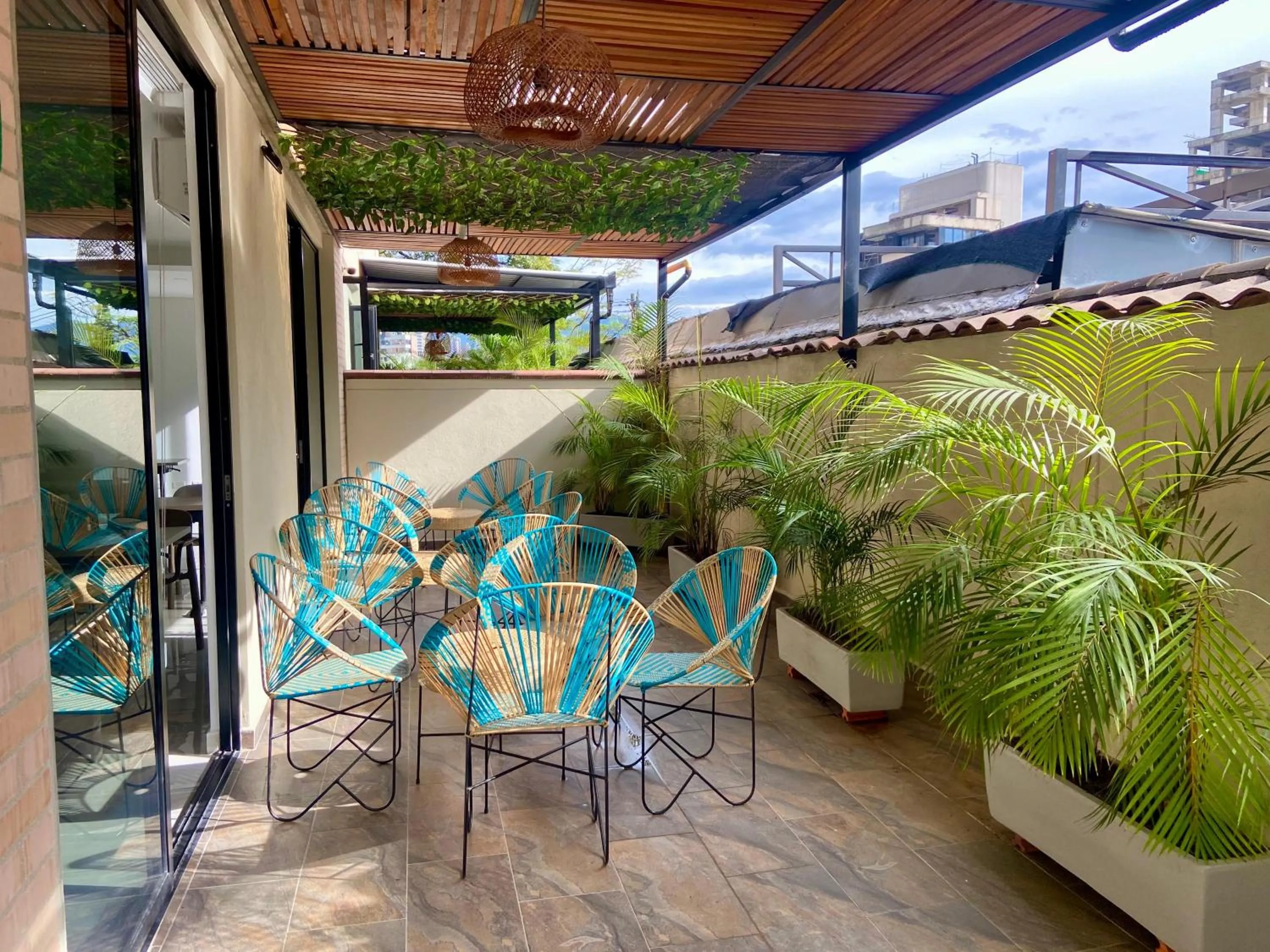 Balcony/Terrace in EcoHub Hotel Medellin