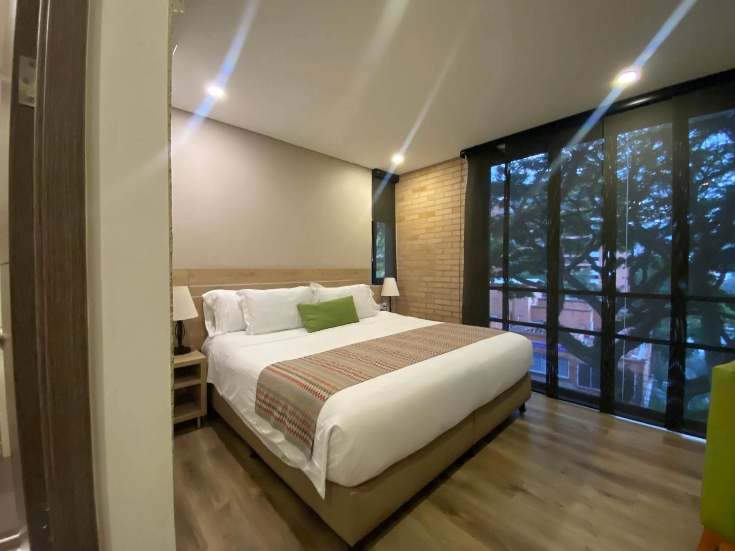 Bed in EcoHub Hotel Medellin