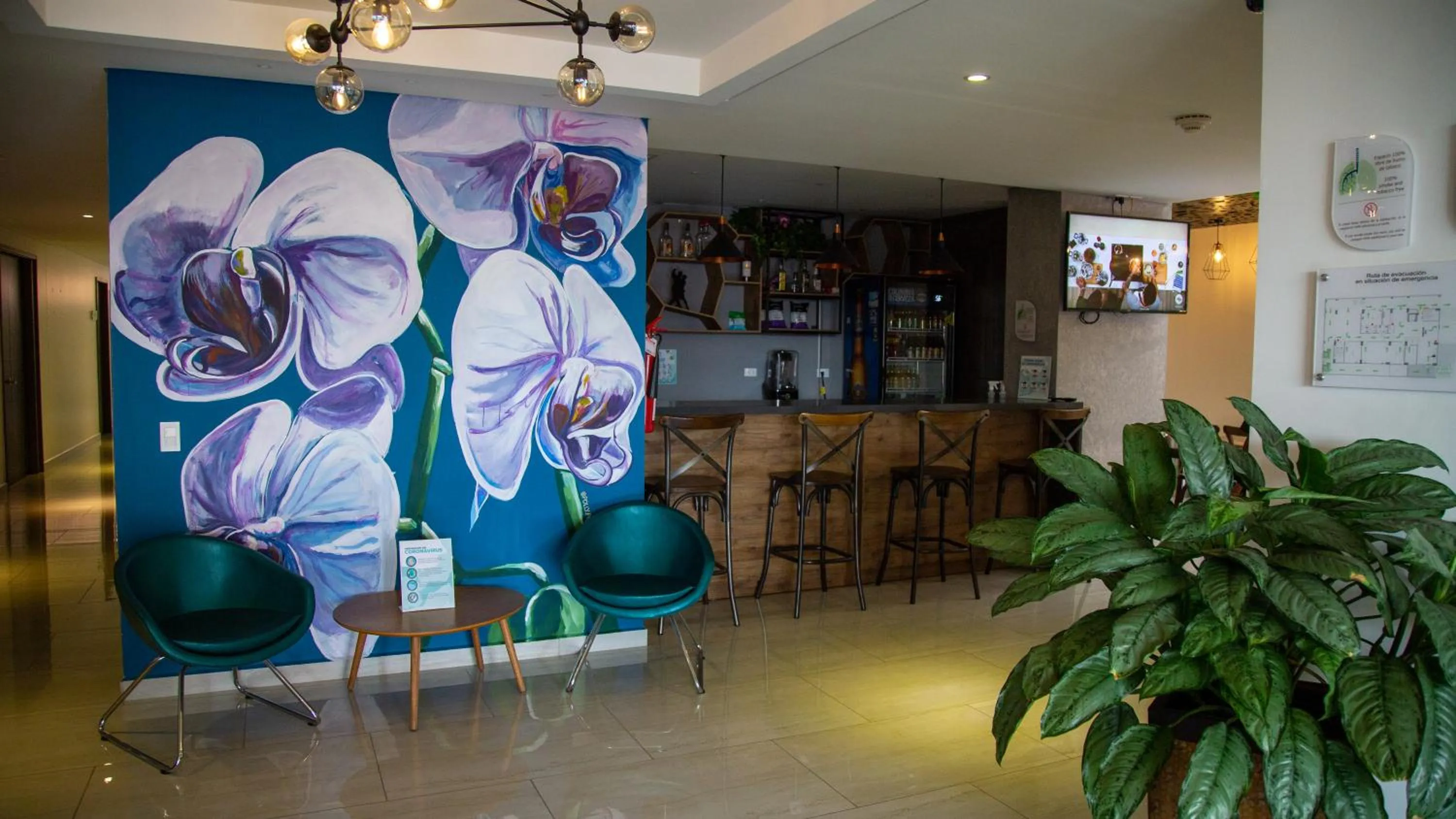 Lounge or bar in EcoHub Hotel Medellin