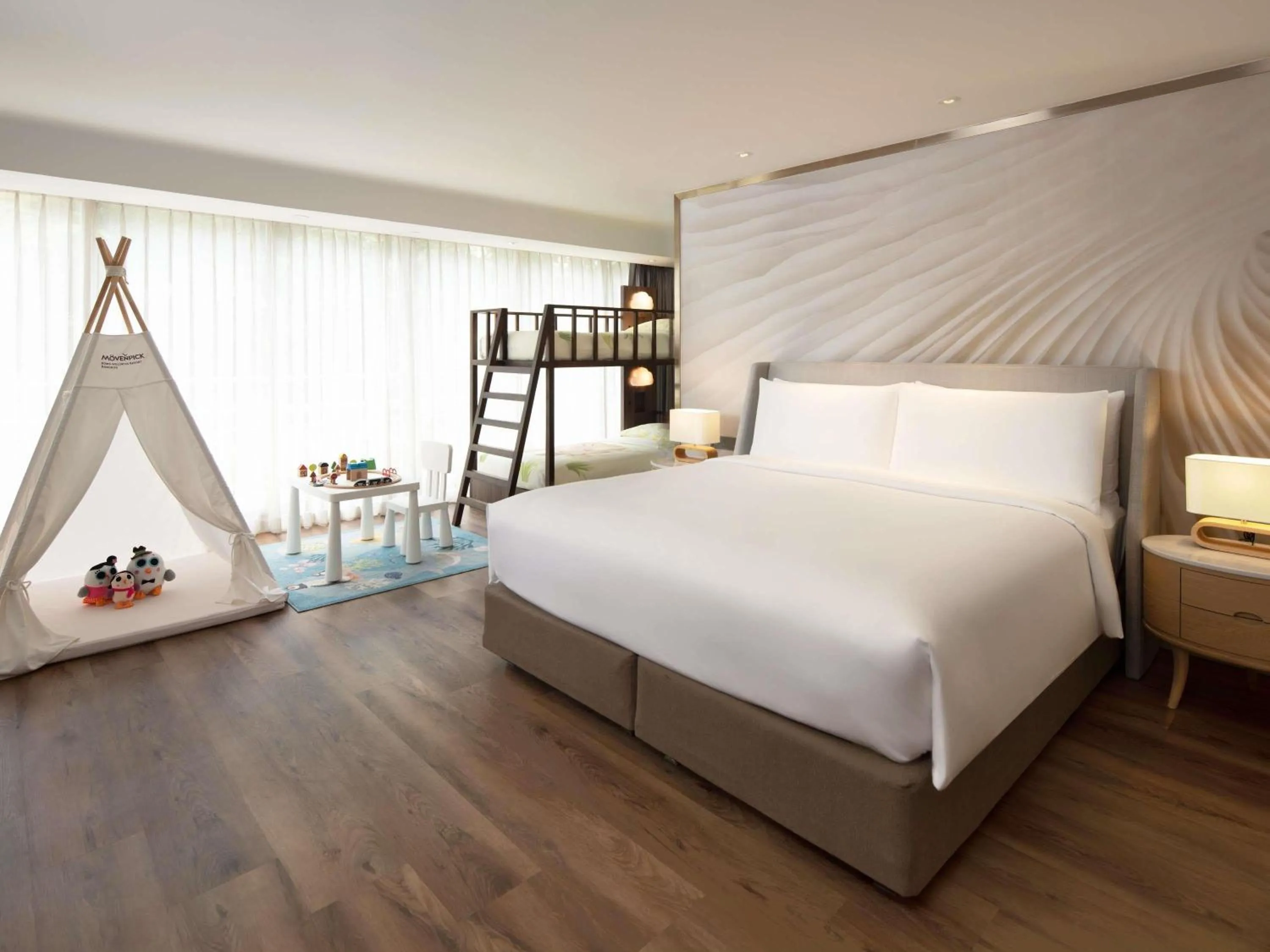 One-Bedroom Family Suite with One King Bed and Sofa Bed or Bunk Beds in Mövenpick BDMS Wellness Resort Bangkok