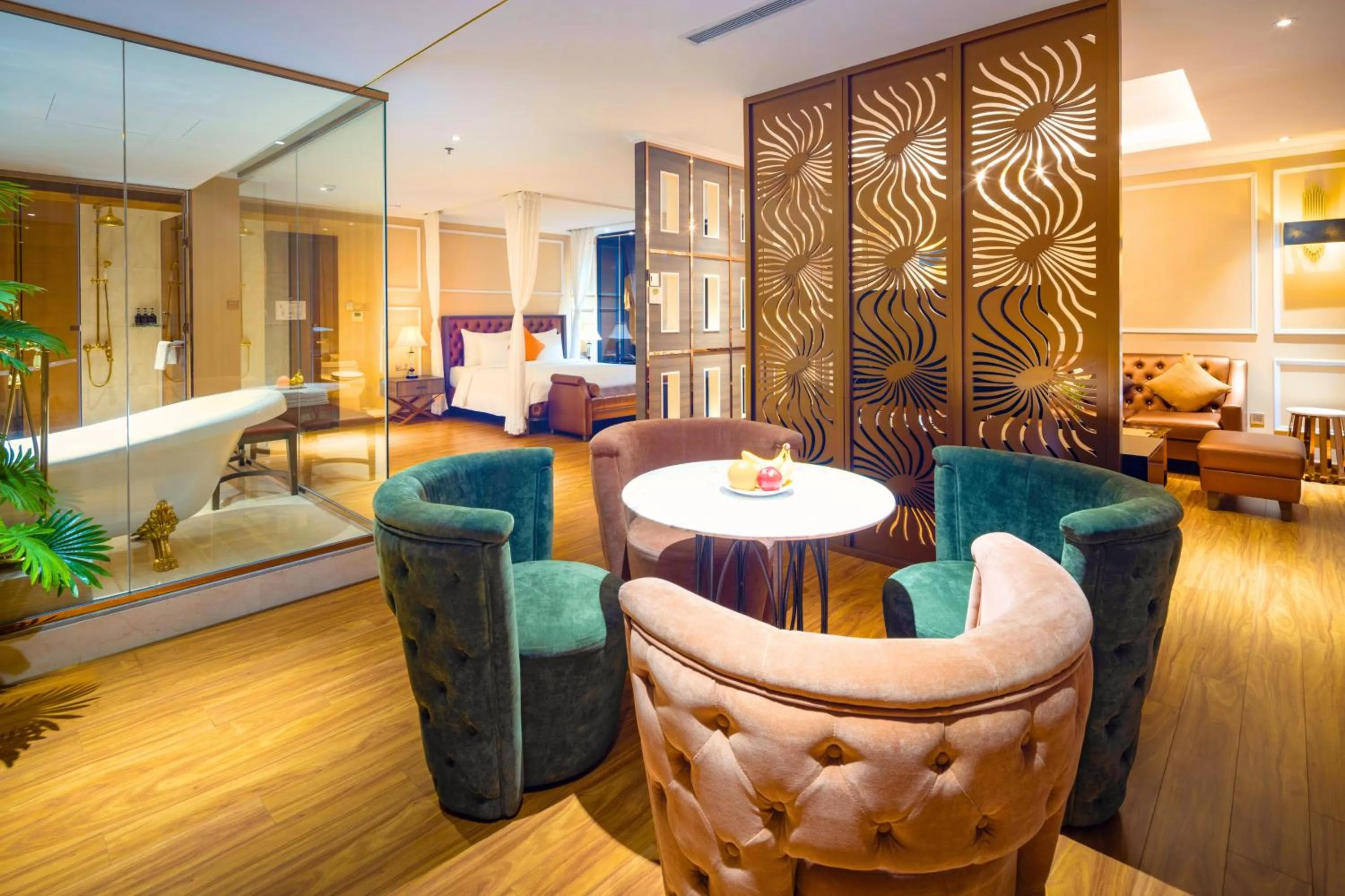 Seating area in Winsuites Saigon Hotel