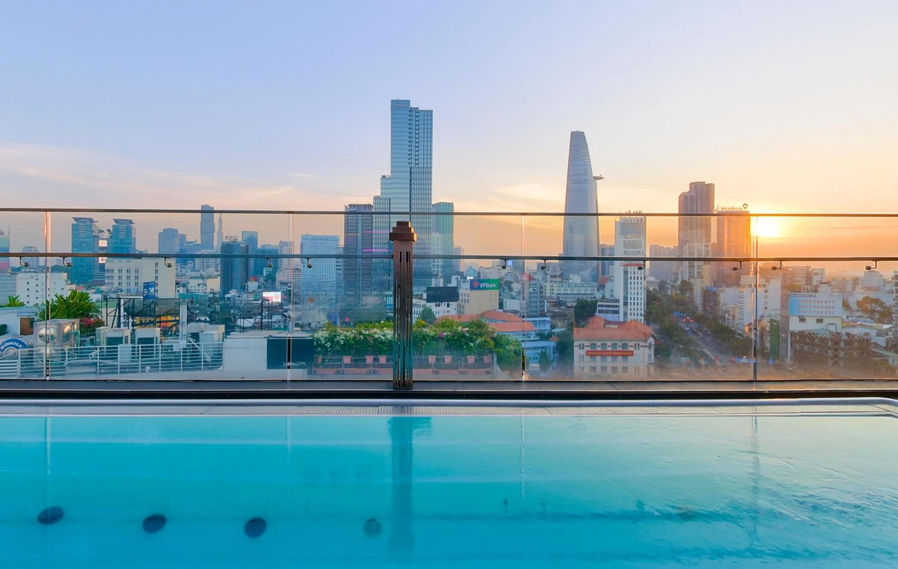 Swimming pool in Winsuites Saigon Hotel