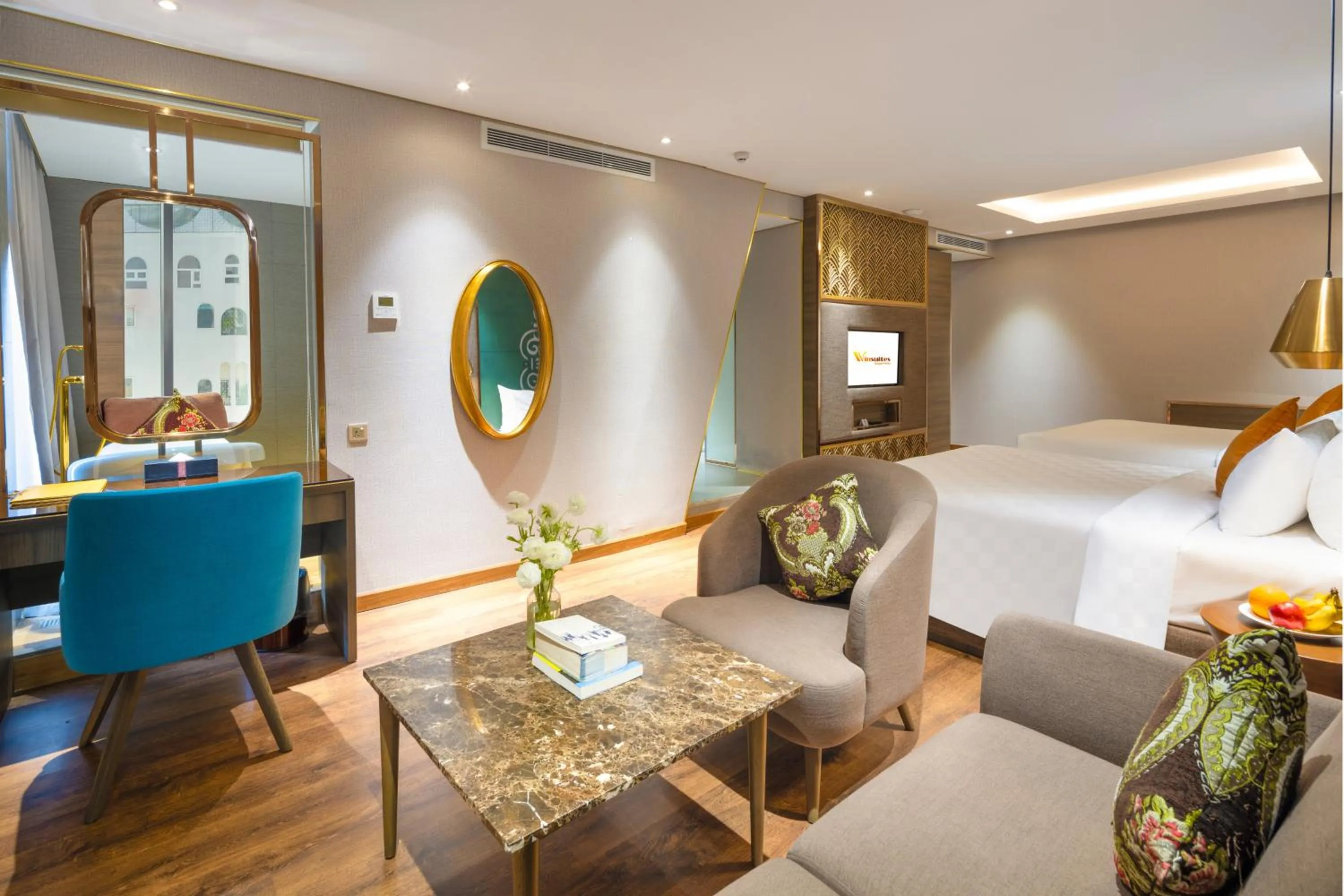 Photo of the whole room, Bed in Winsuites Saigon Hotel