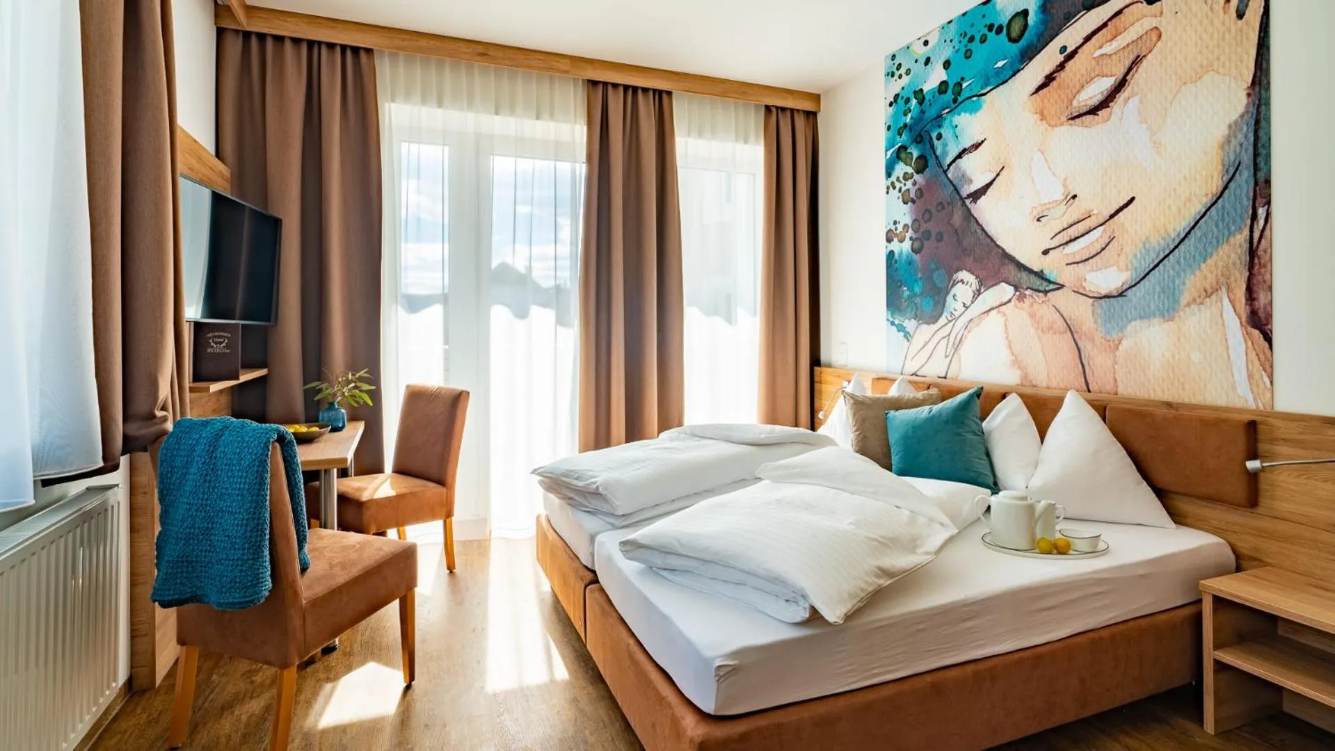 Bed in Hotel Stiegler Bed & Breakfast