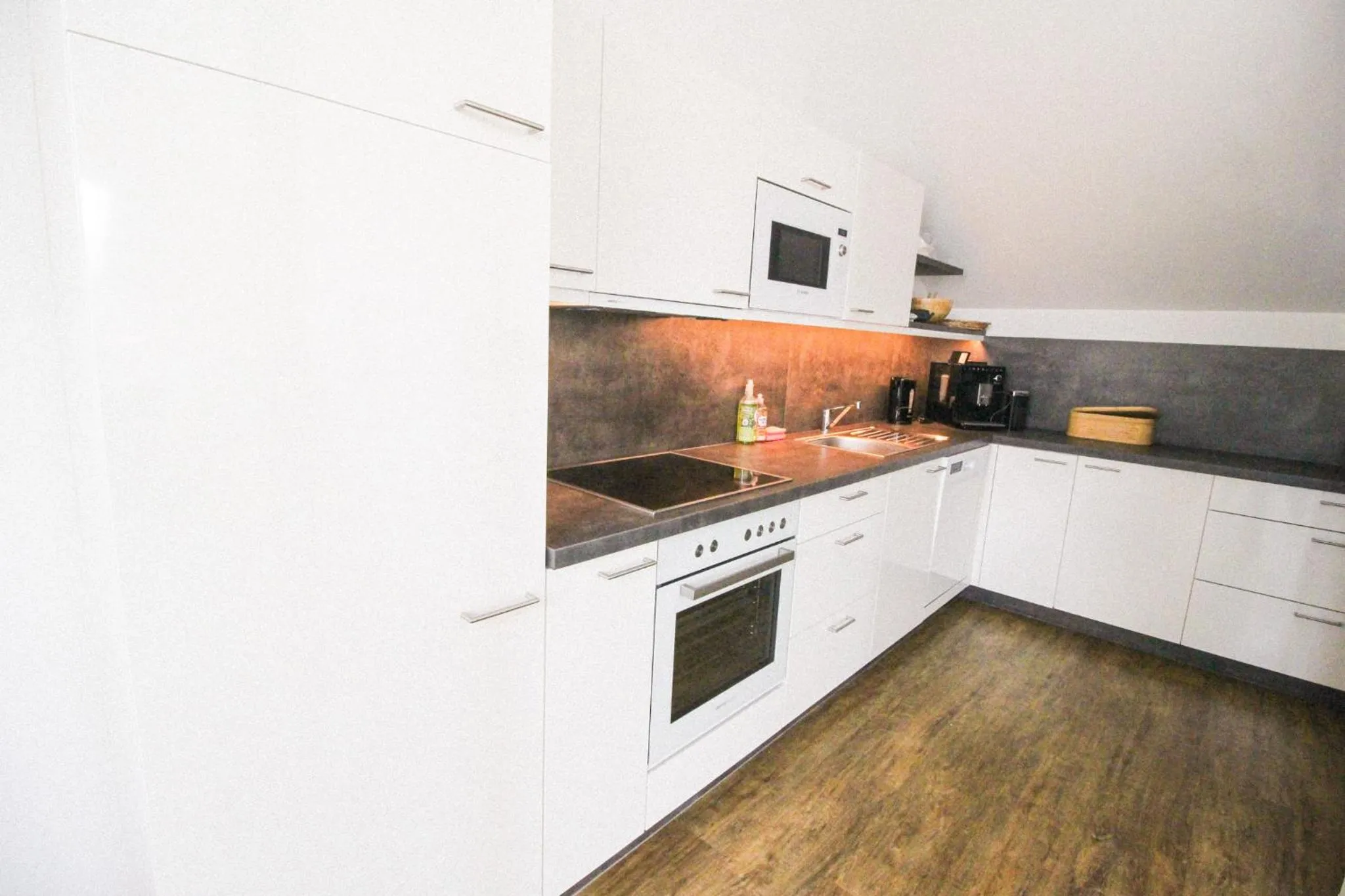 Kitchen or kitchenette in Hotel Stiegler Bed & Breakfast