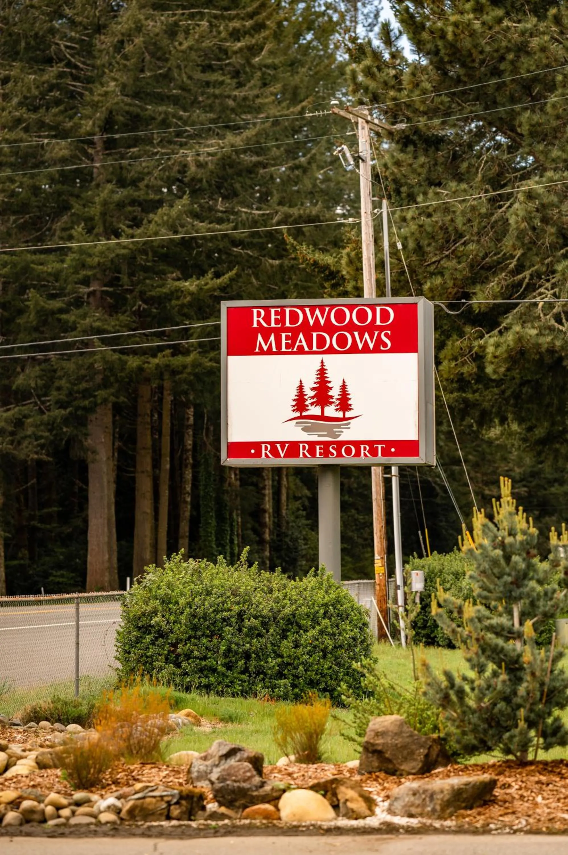 Property logo or sign in Redwood Meadows RV Resort