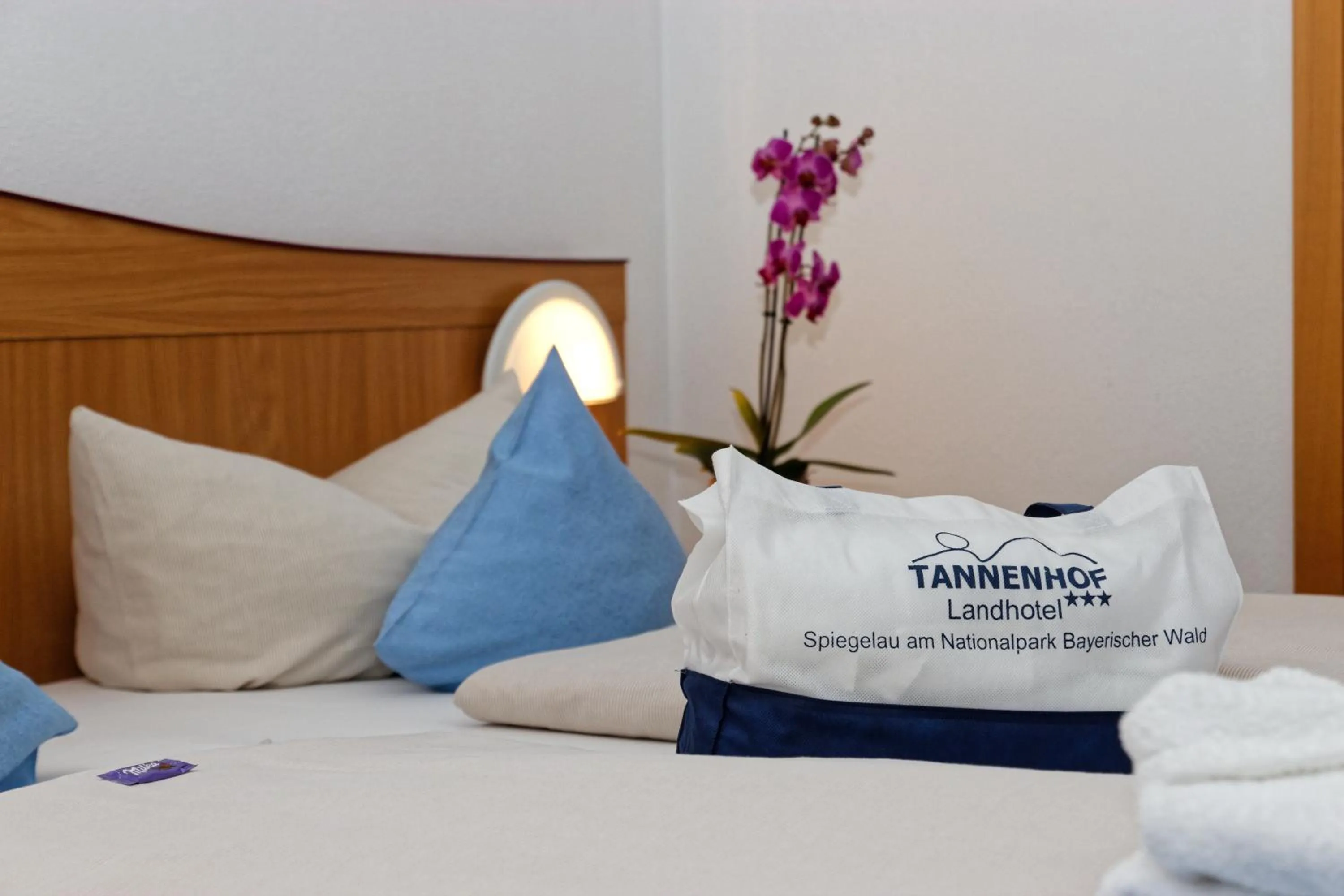 Living room, Bed in Landhotel Tannenhof