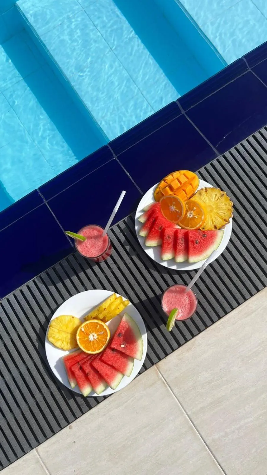 Swimming pool in Ocean View tourist guest house at Negombo beach near the airport