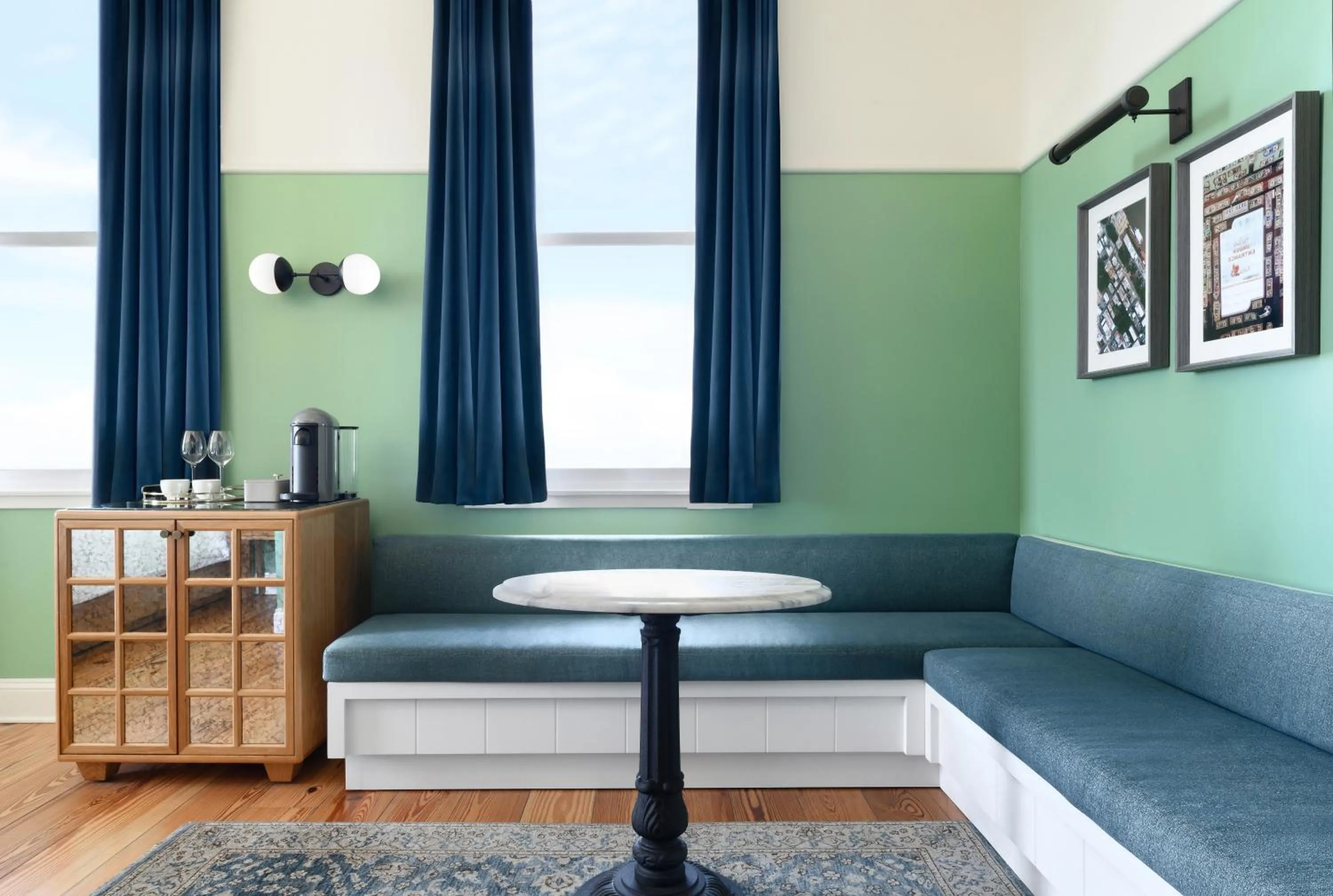 Seating area in The Drayton Hotel Savannah, Curio Collection by Hilton