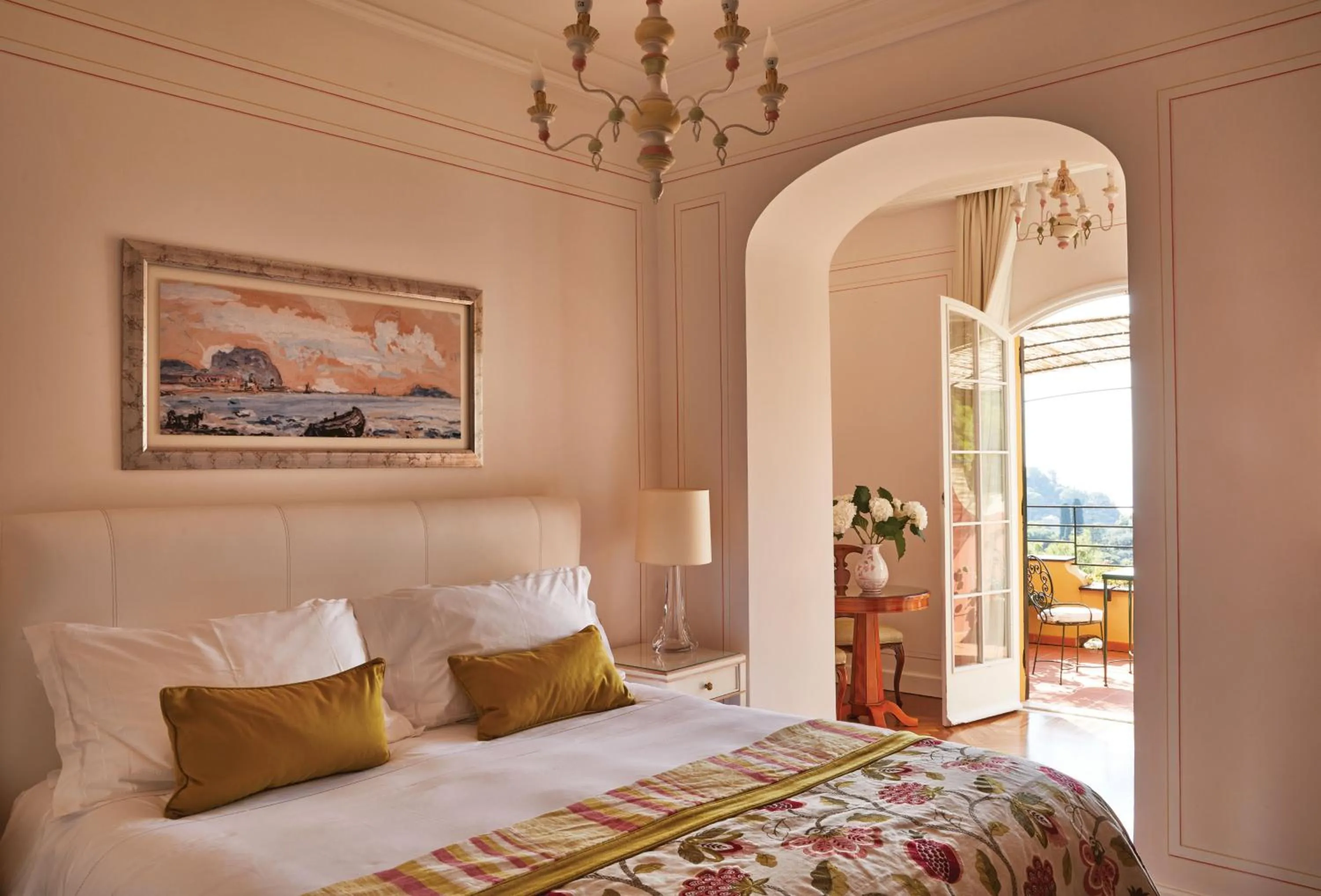 Bedroom, Bed in Splendido, A Belmond Hotel, Portofino