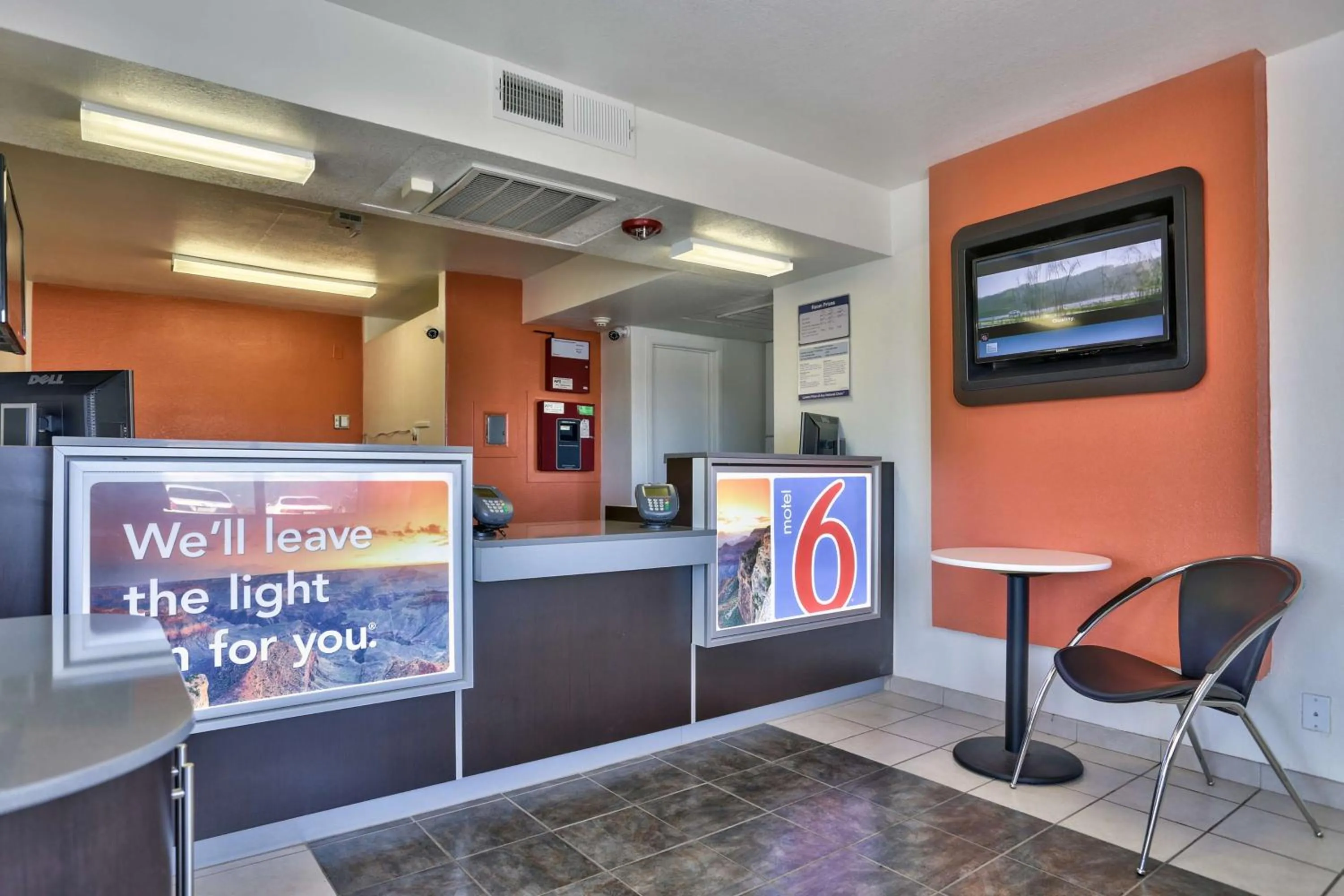 Communal lounge/ TV room in Motel 6-Flagstaff, AZ - Butler