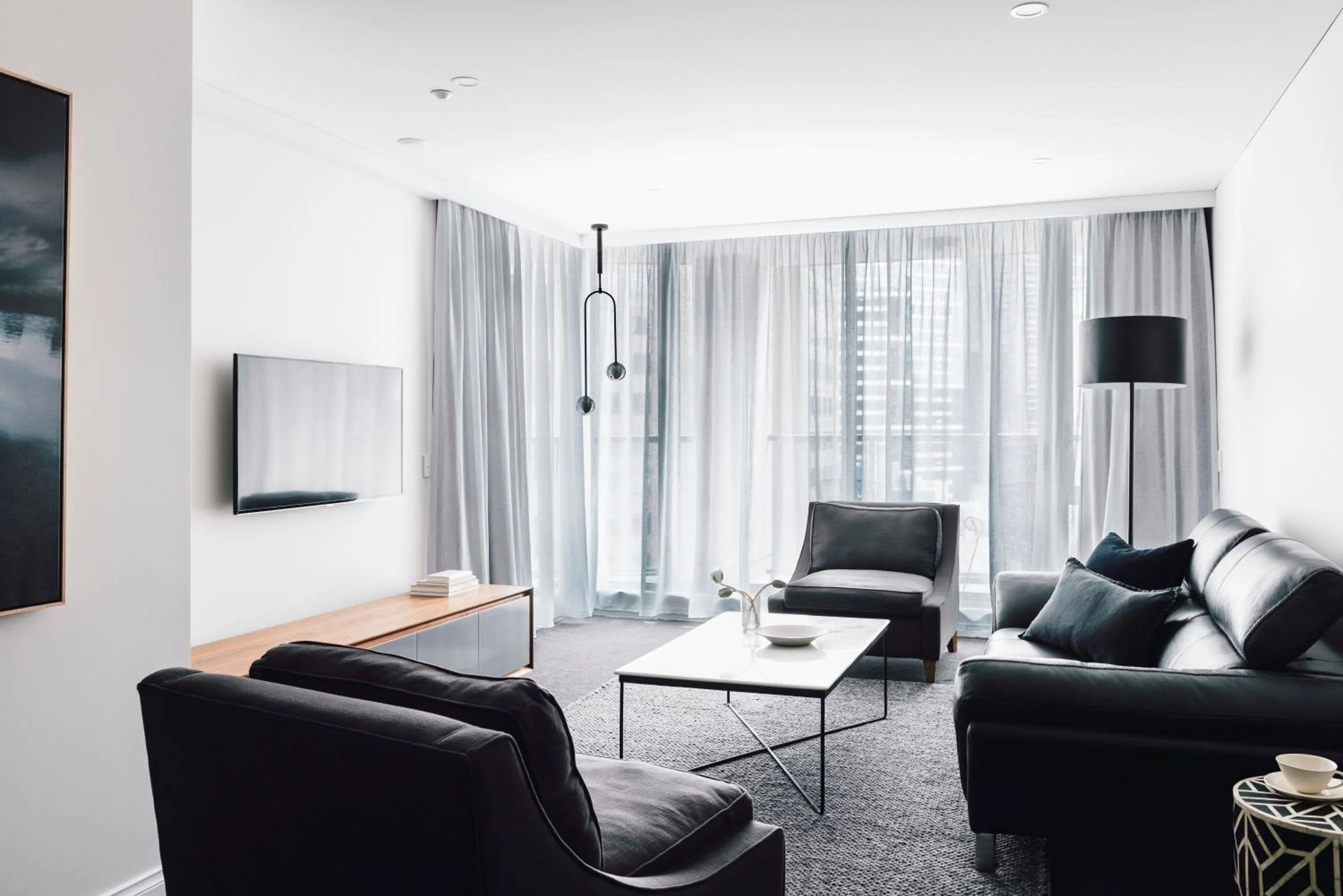 Living room in Quay West Suites Melbourne