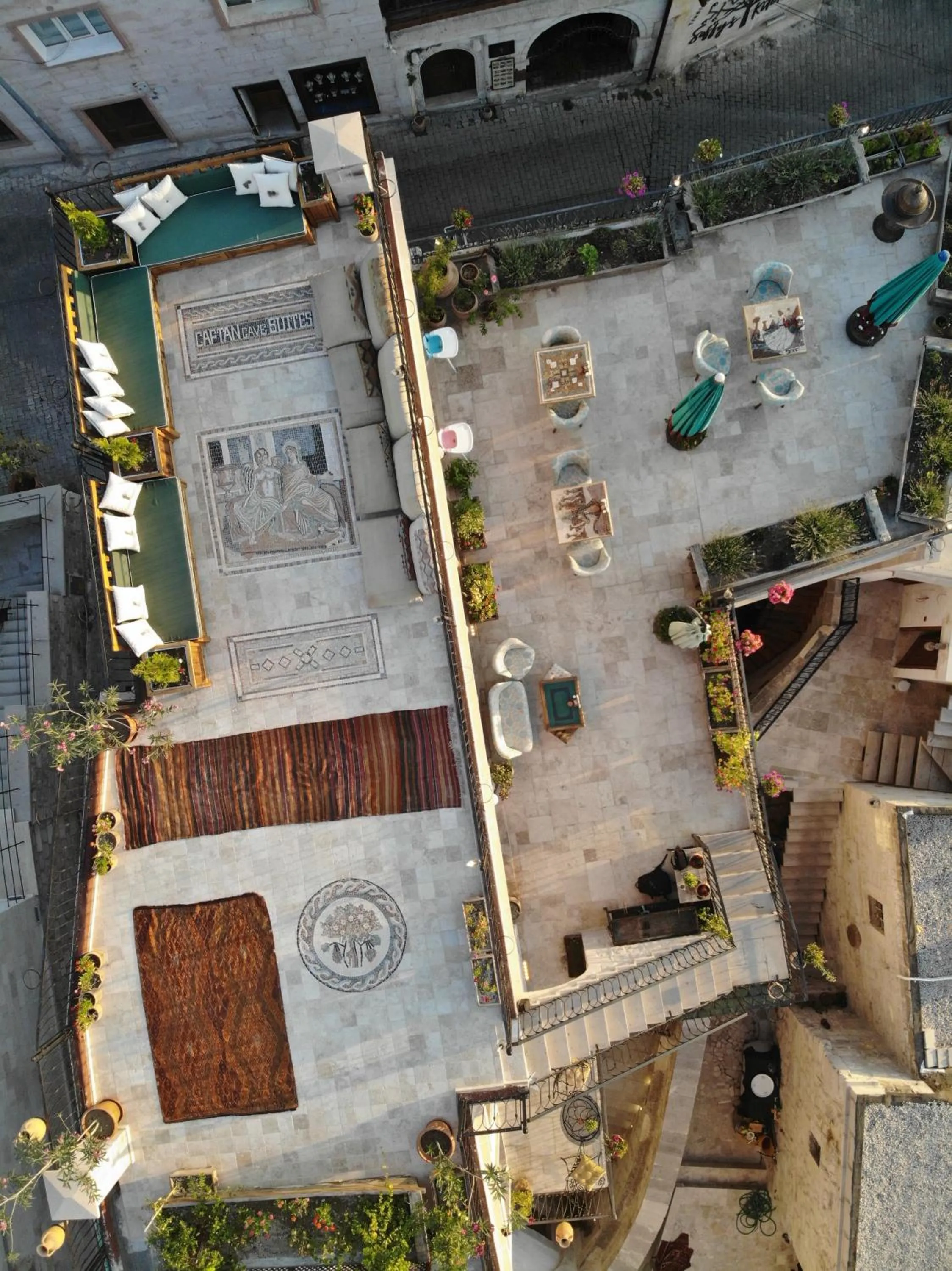 Bird's eye view in Caftan Cave Suites