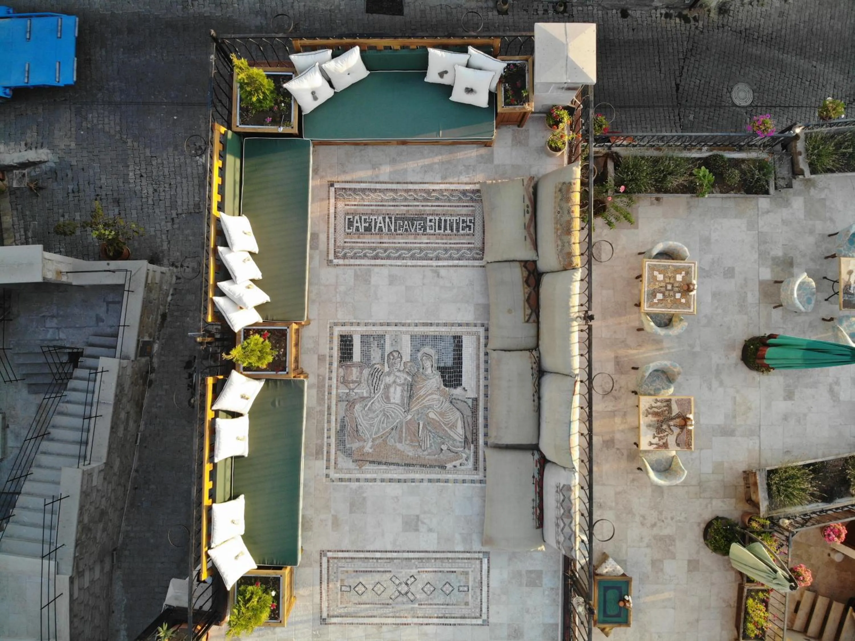 Bird's eye view in Caftan Cave Suites