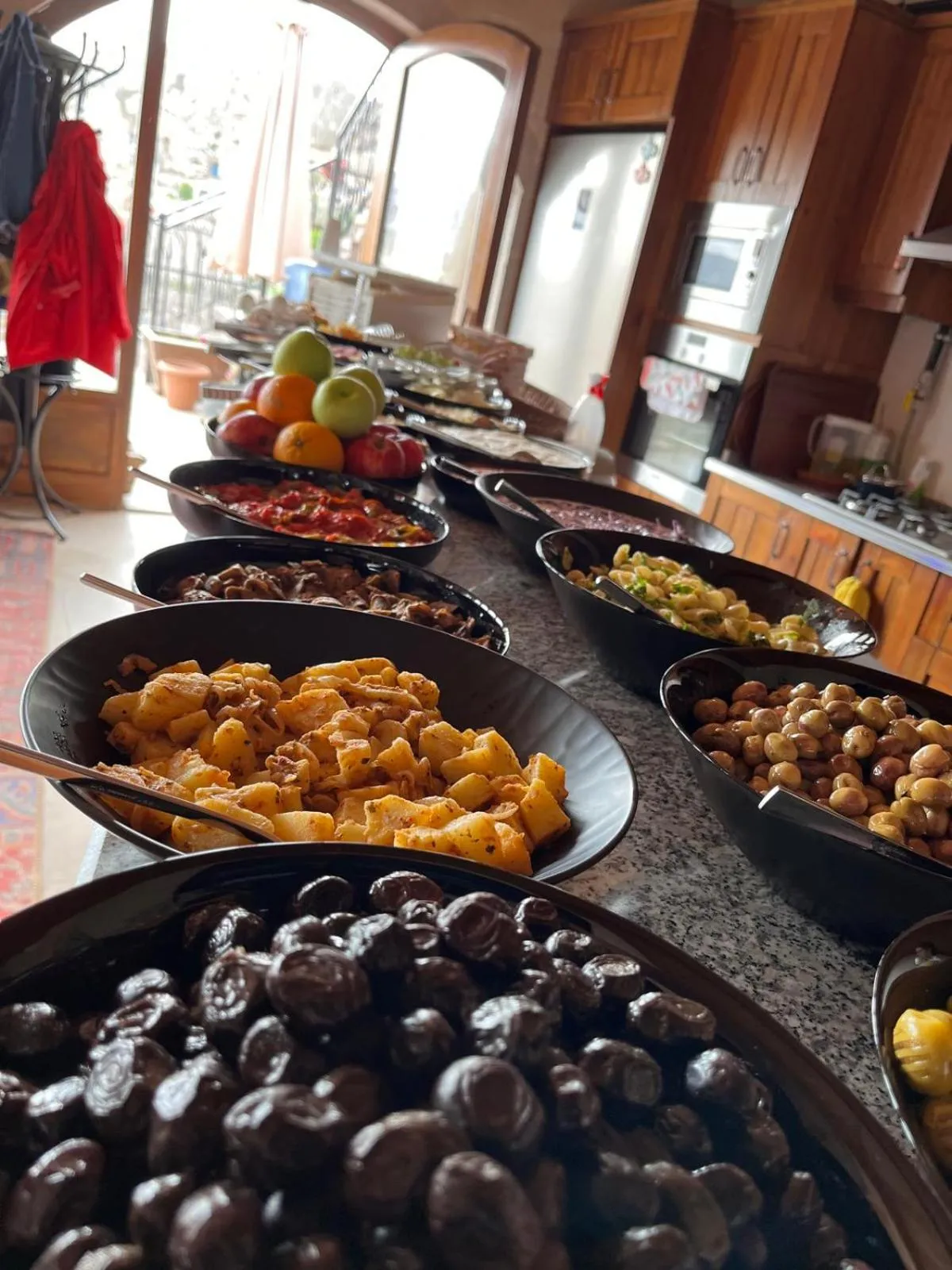 Buffet breakfast in Caftan Cave Suites