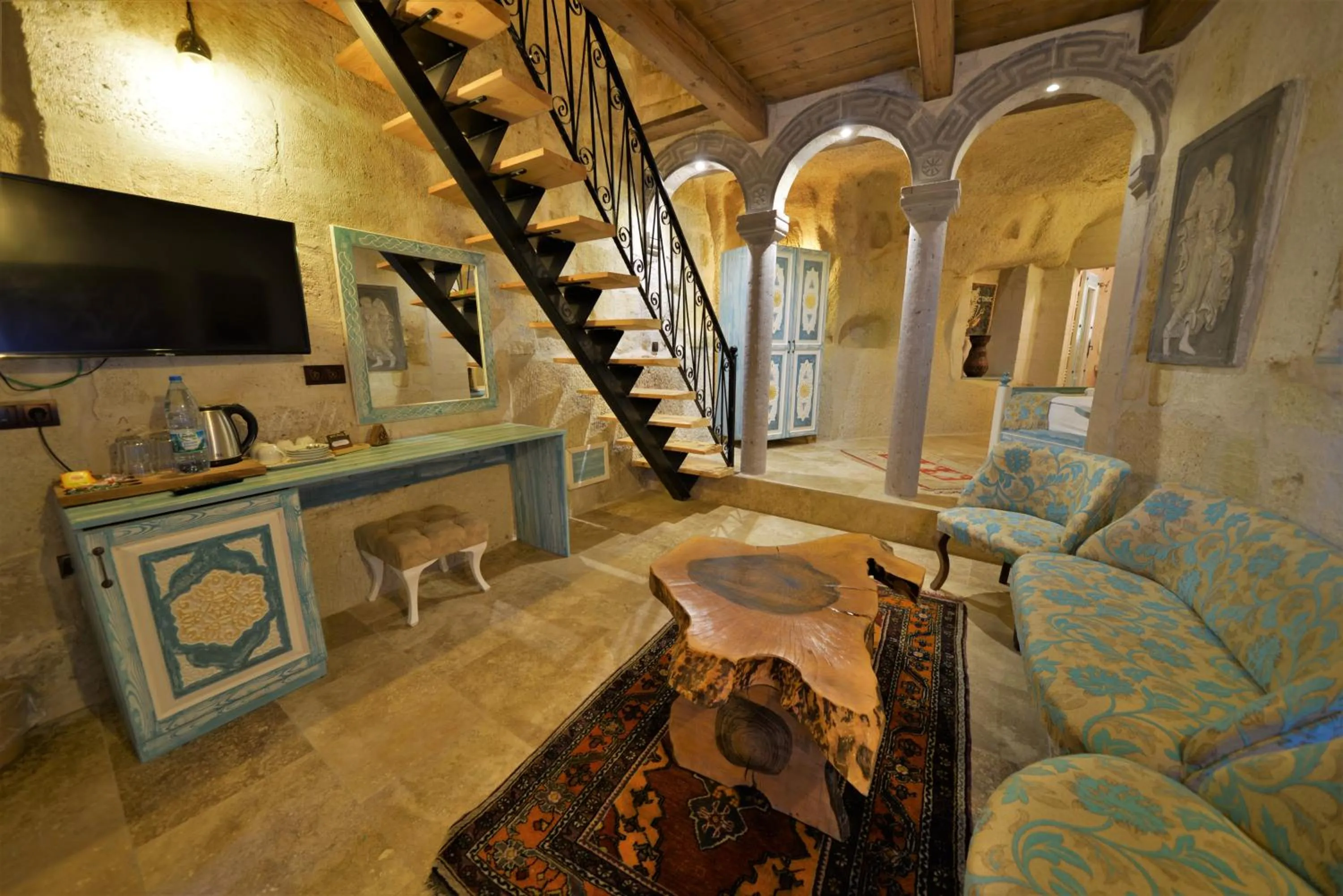 Living room in Caftan Cave Suites