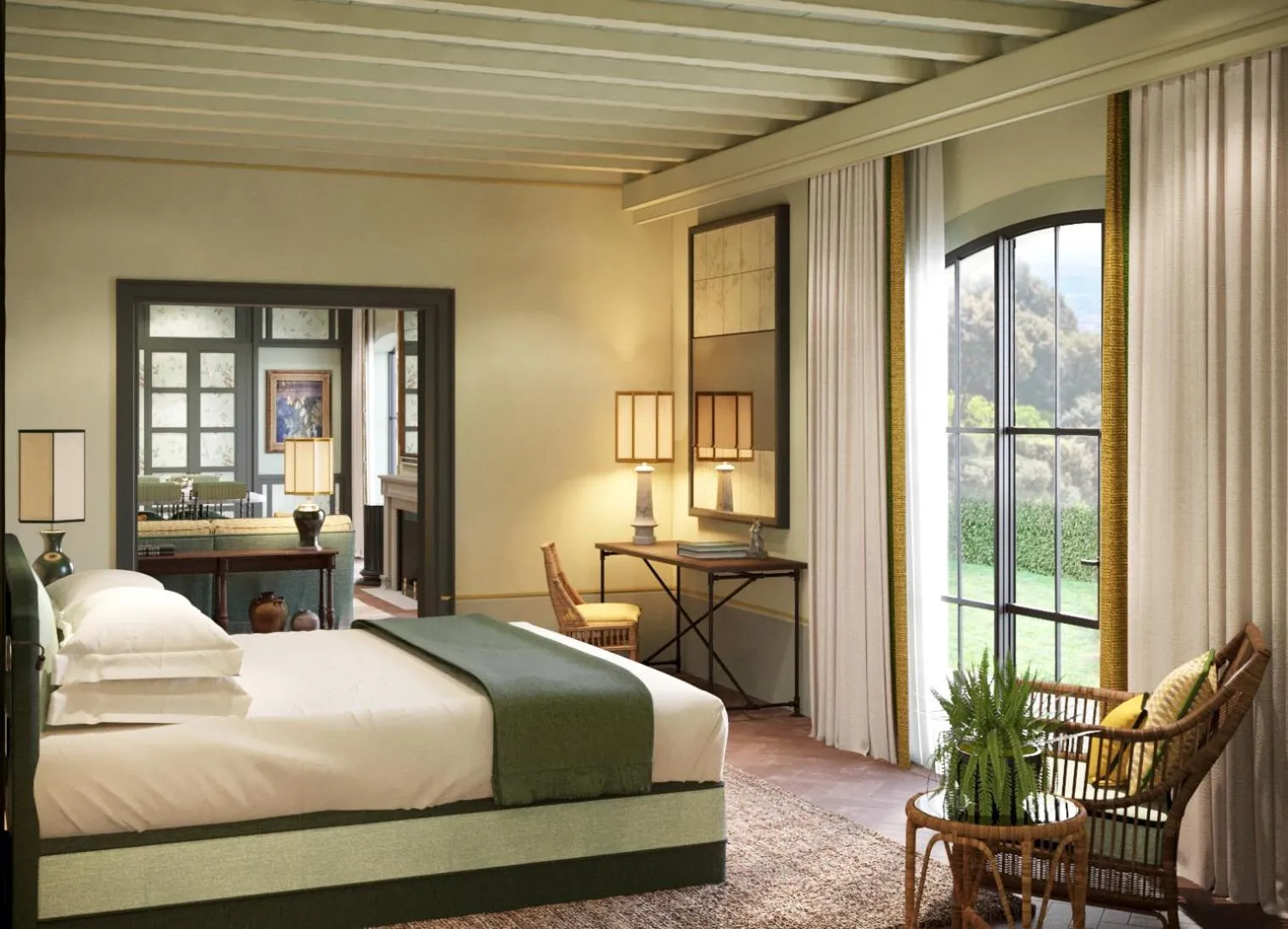 Bedroom, Bed in Villa San Michele, A Belmond Hotel, Florence