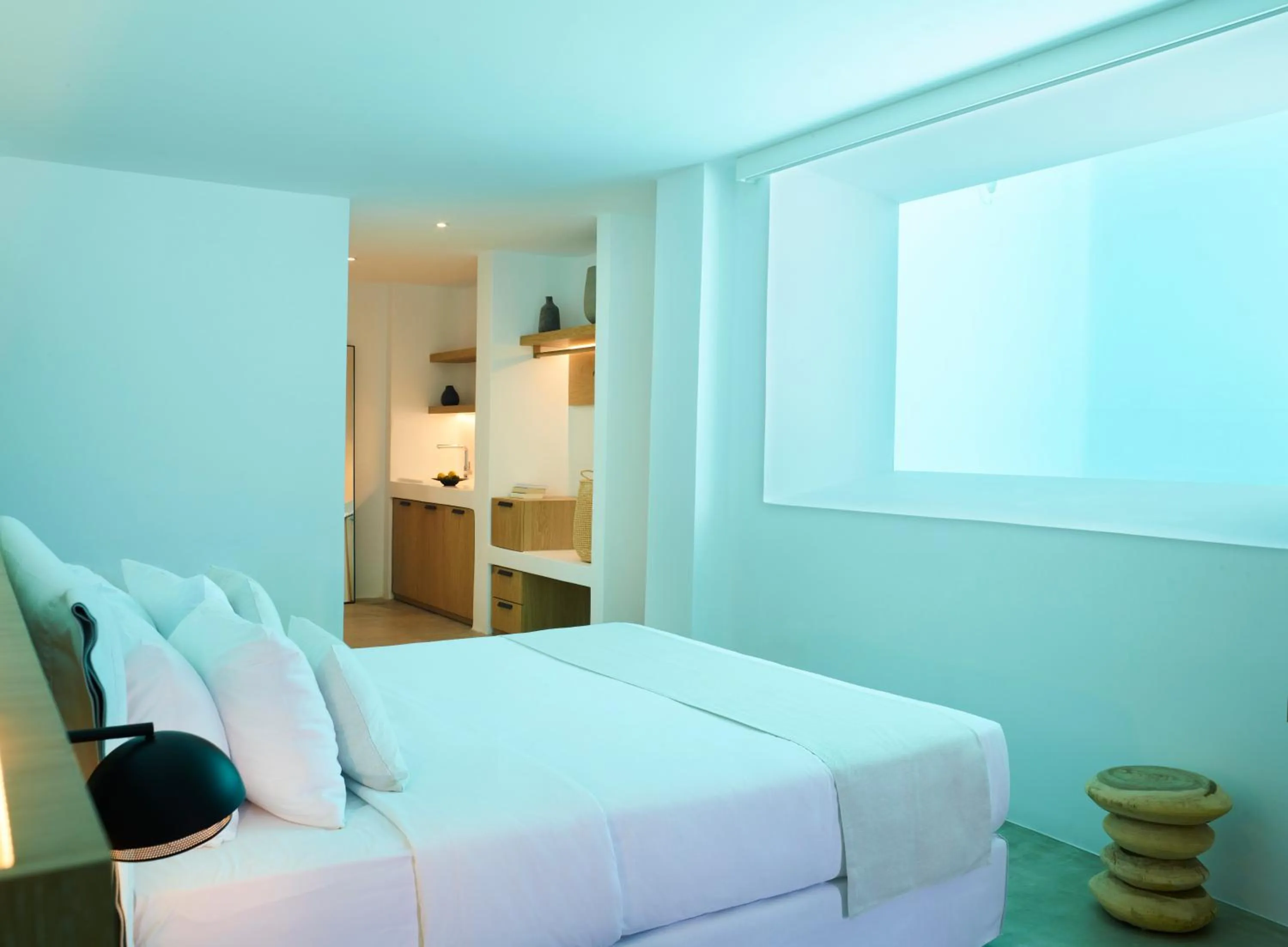 Bed in Melidonia Suites