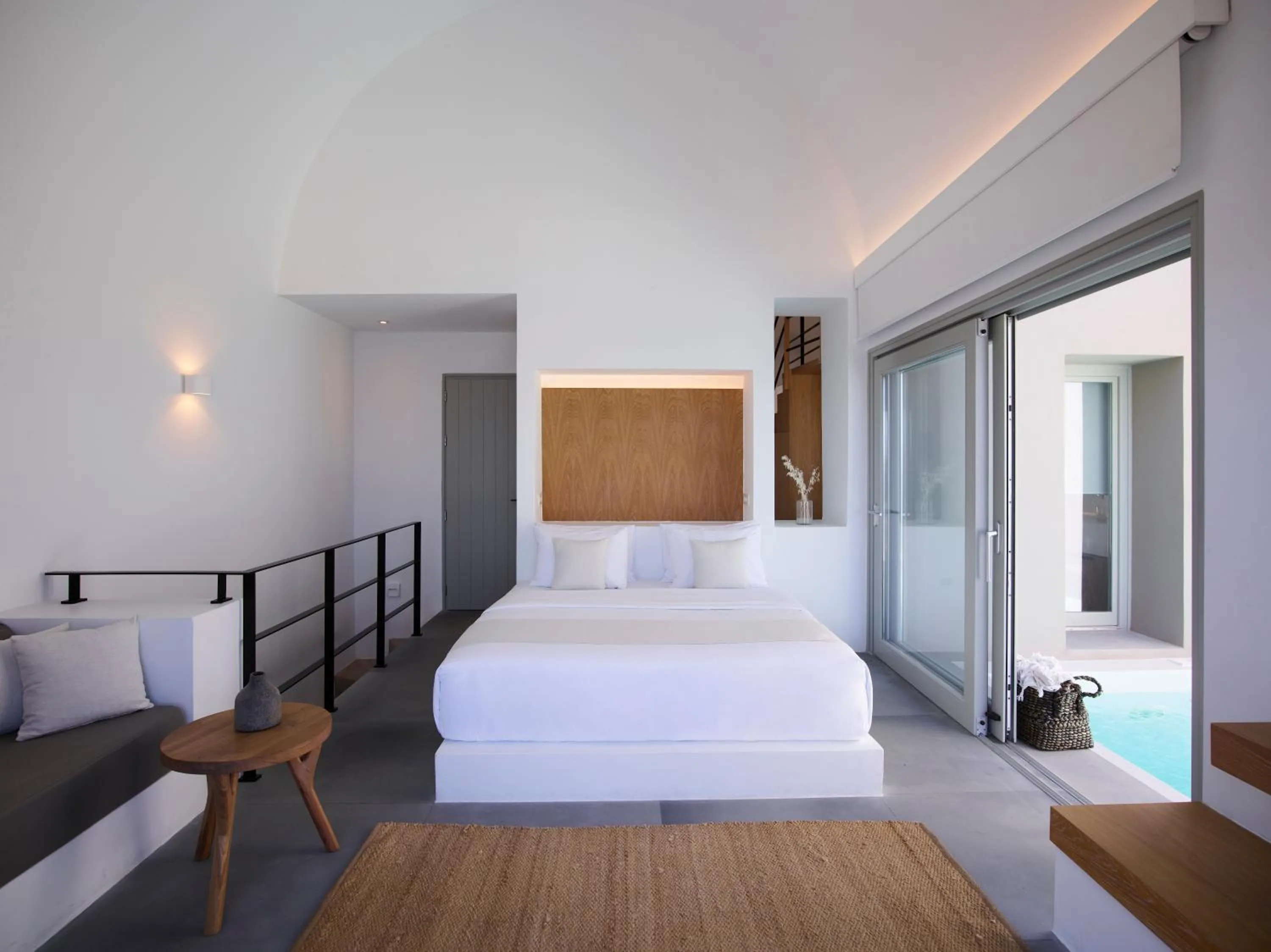 Bed in Melidonia Suites