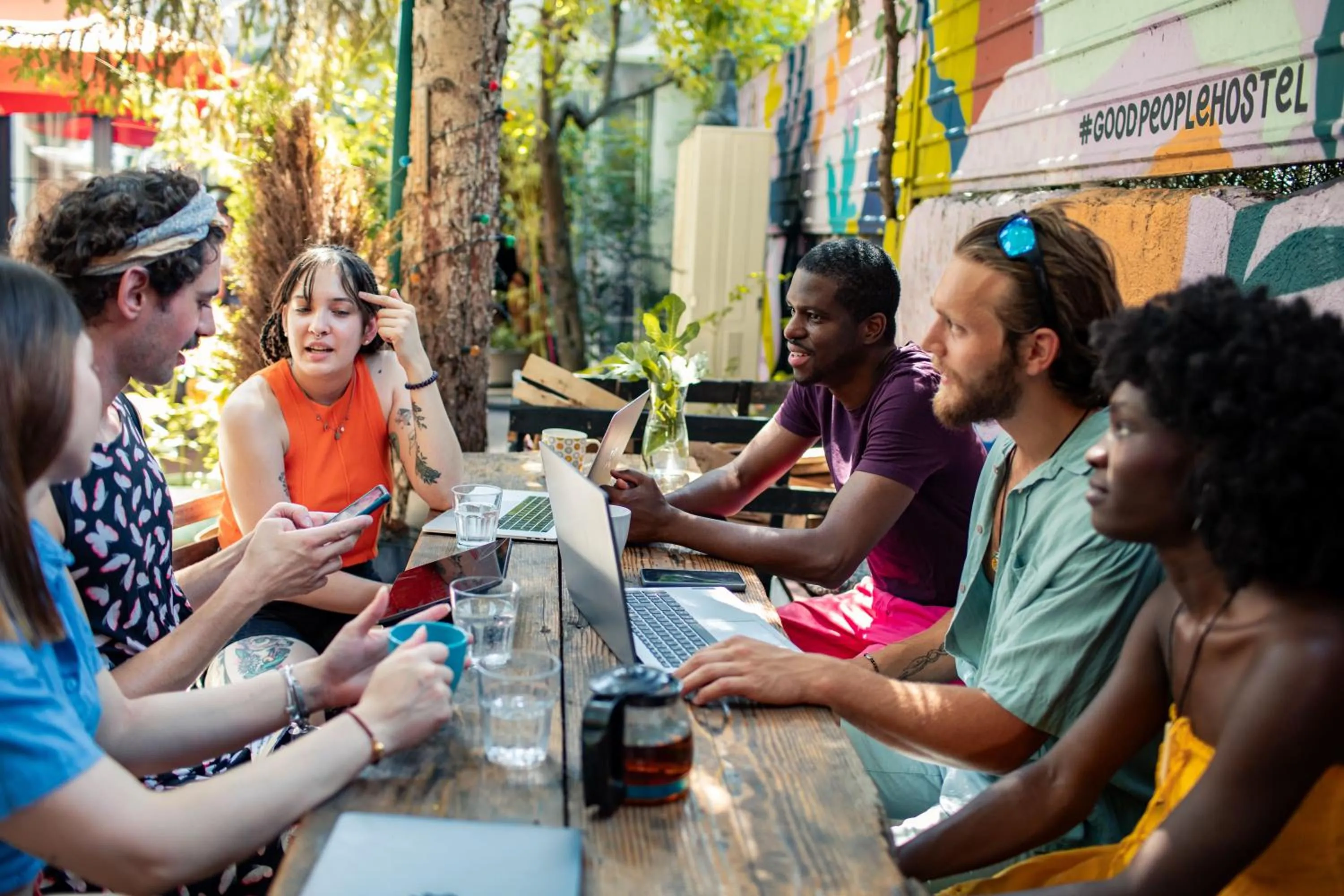 Patio in Good People Design Hostel