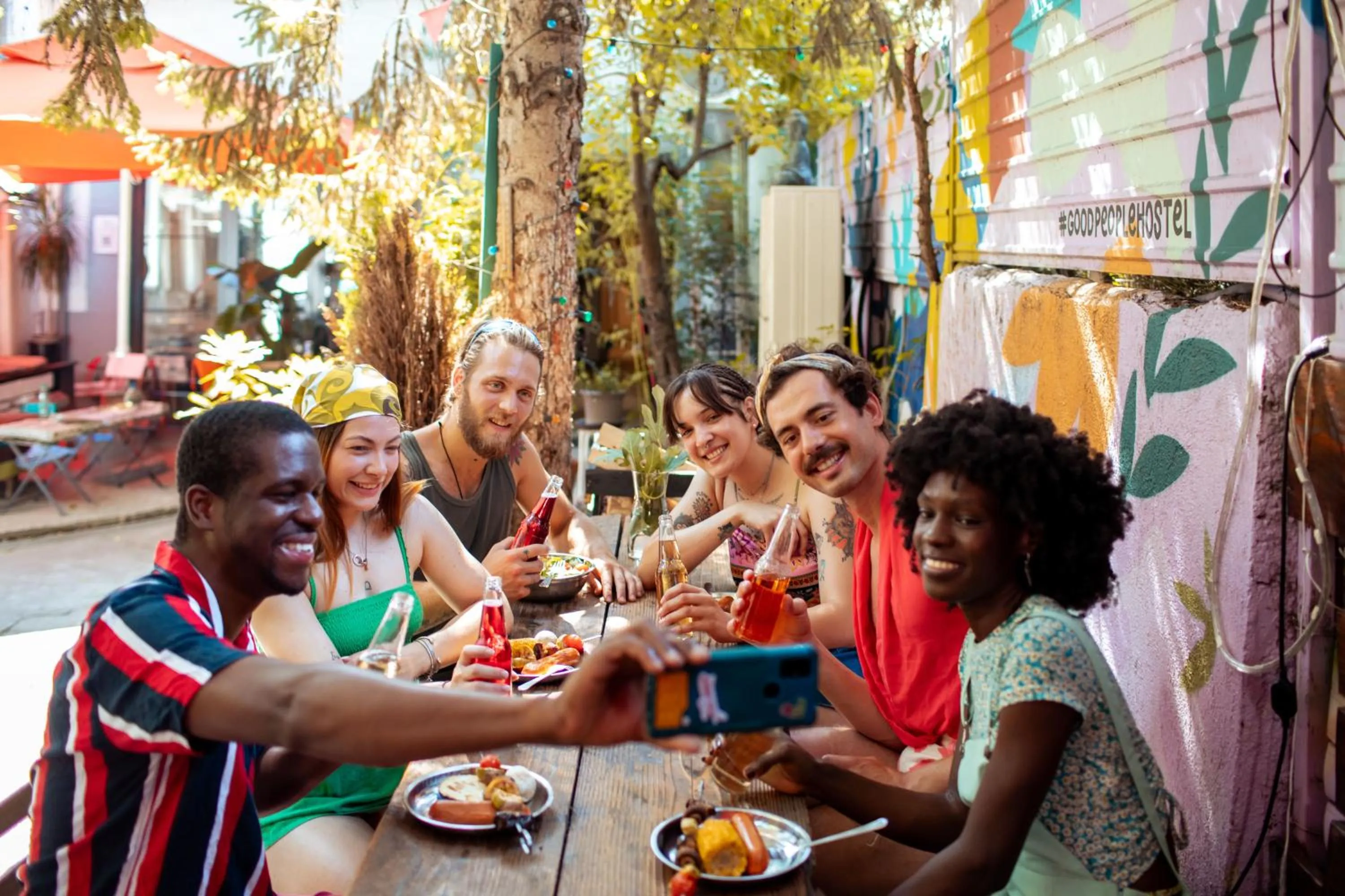 Patio in Good People Design Hostel
