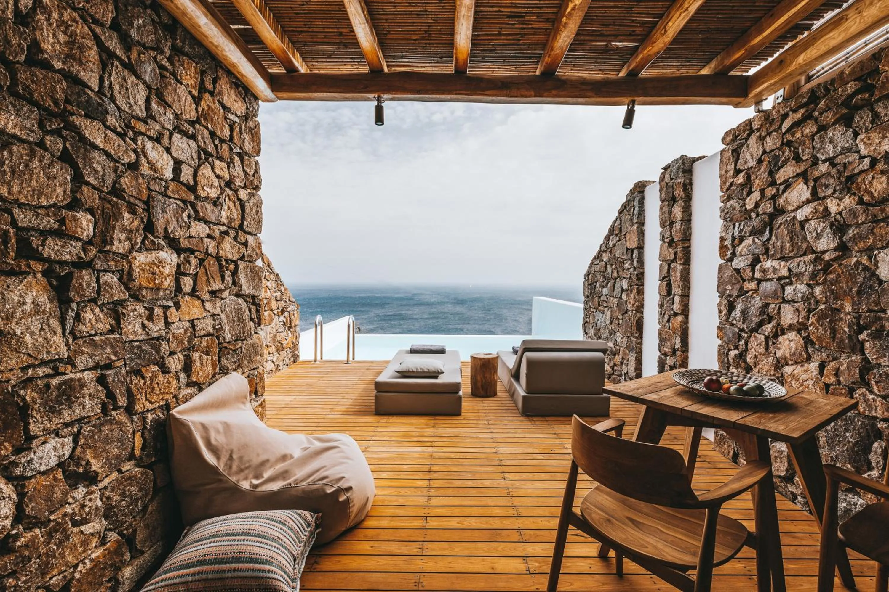 Swimming pool in Alissachni Mykonos