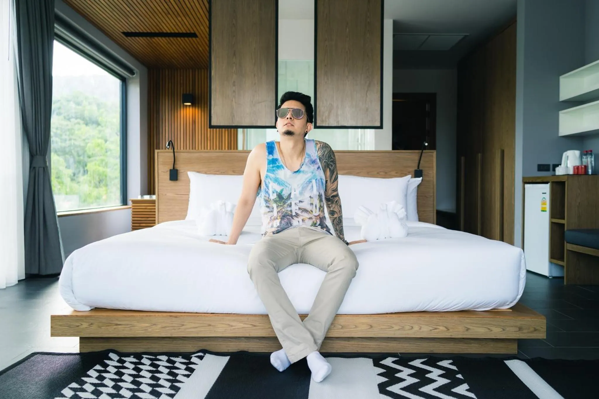 Bed in The Gallery Hotel Nai Harn