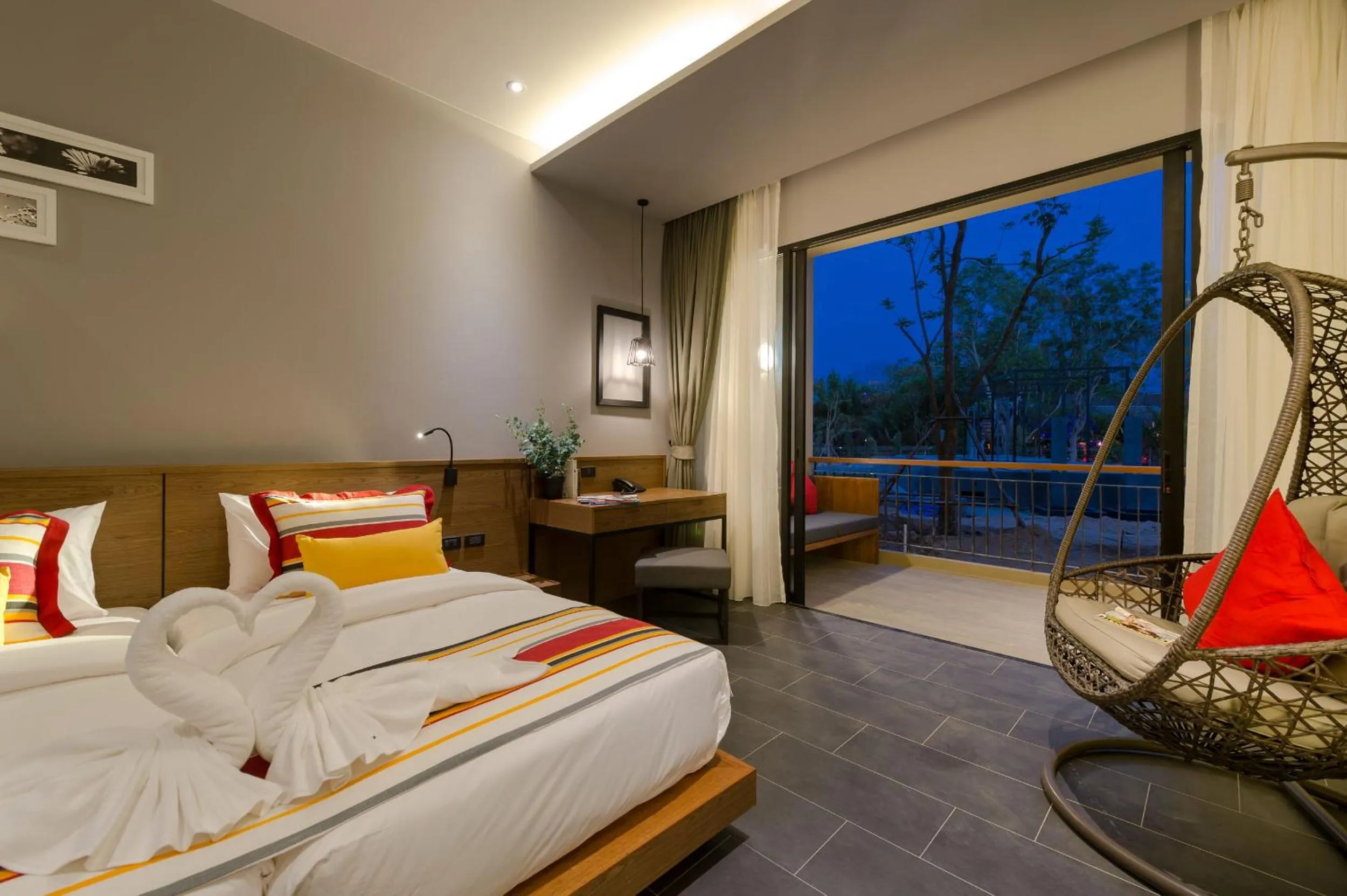 Decorative detail, Bed in The Gallery Hotel Nai Harn