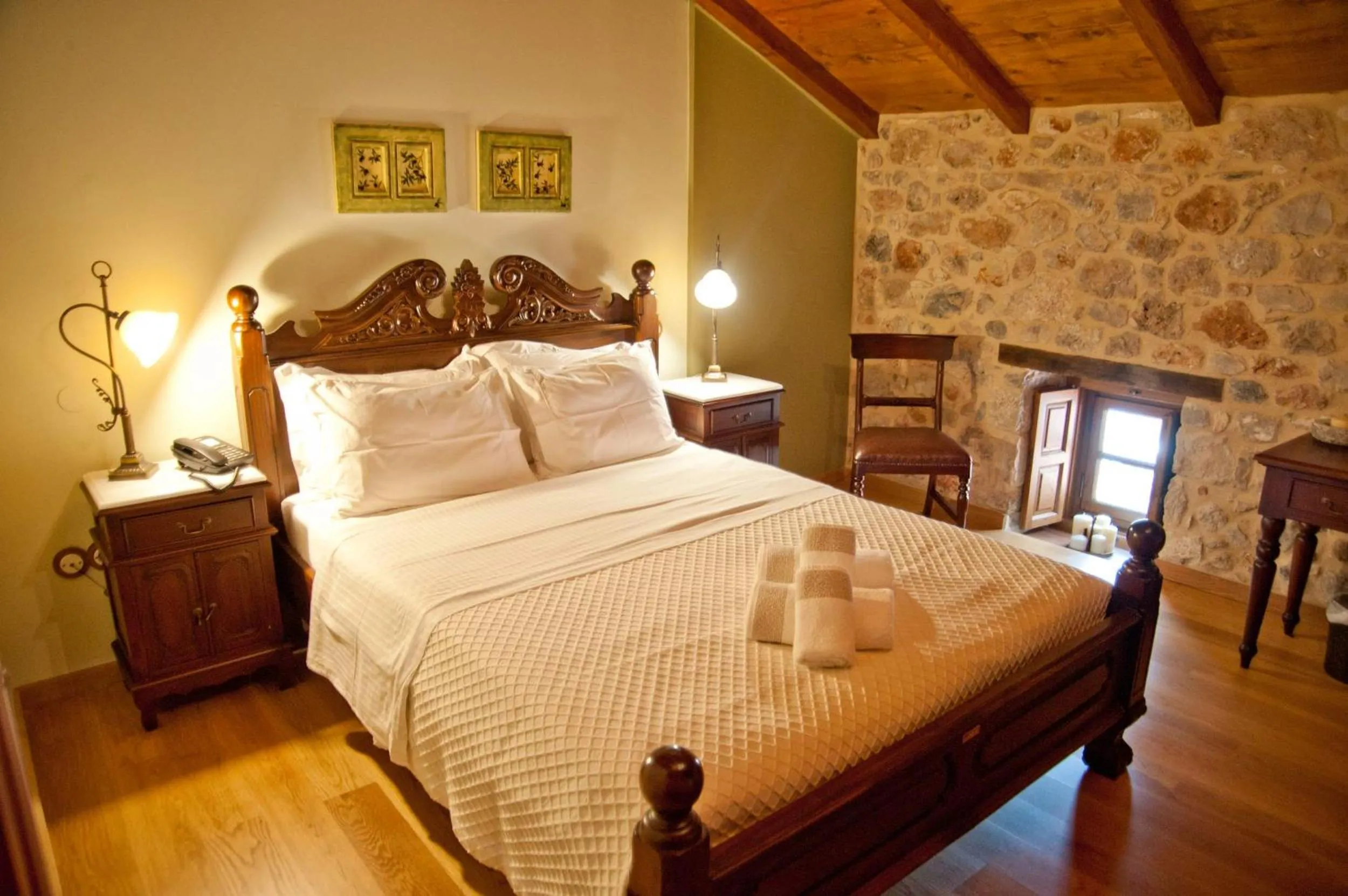 Photo of the whole room, Bed in Archontiko Hatzipanayioti