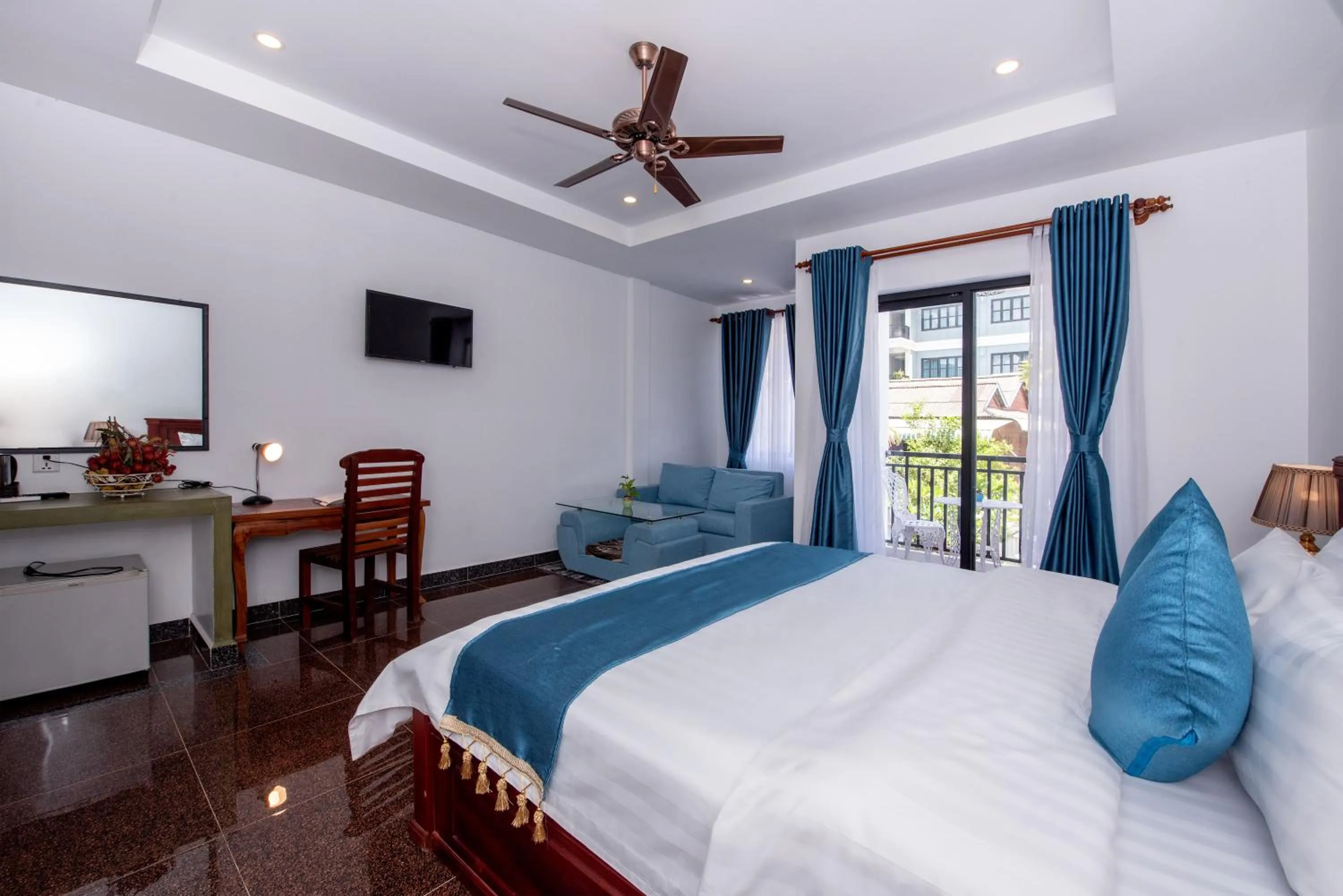 Photo of the whole room, Bed in The Unique Angkor Villa