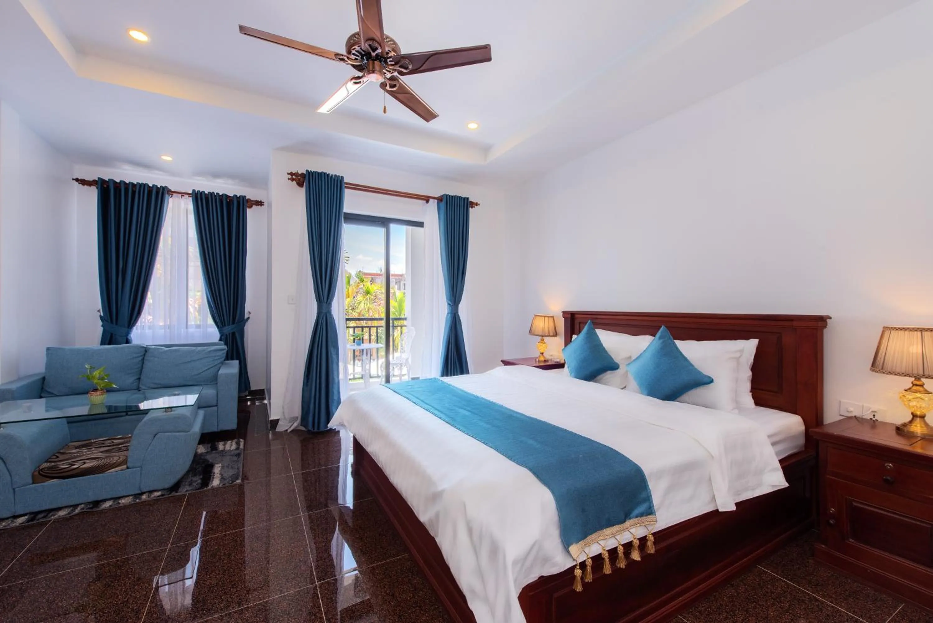 Photo of the whole room, Bed in The Unique Angkor Villa