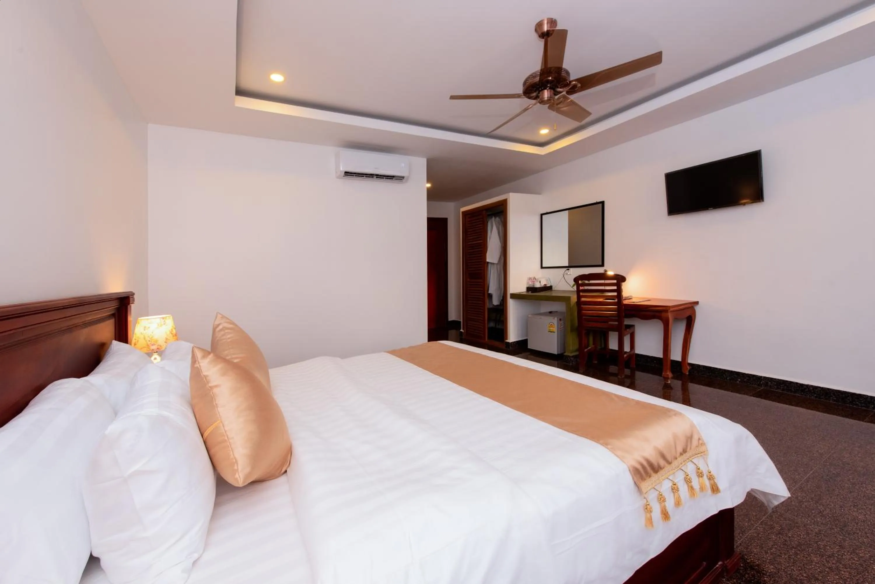 Photo of the whole room, Bed in The Unique Angkor Villa