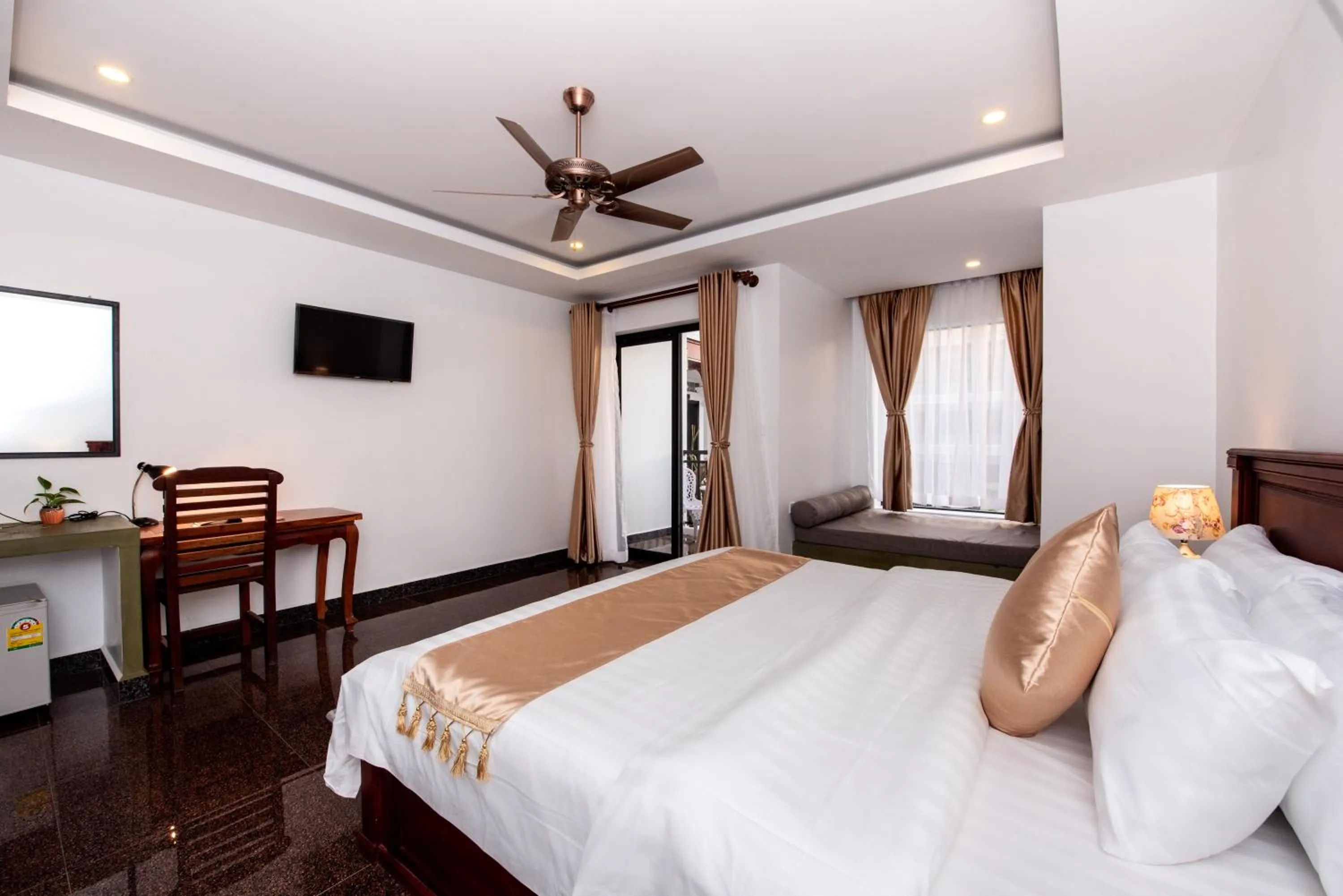 Photo of the whole room, Bed in The Unique Angkor Villa