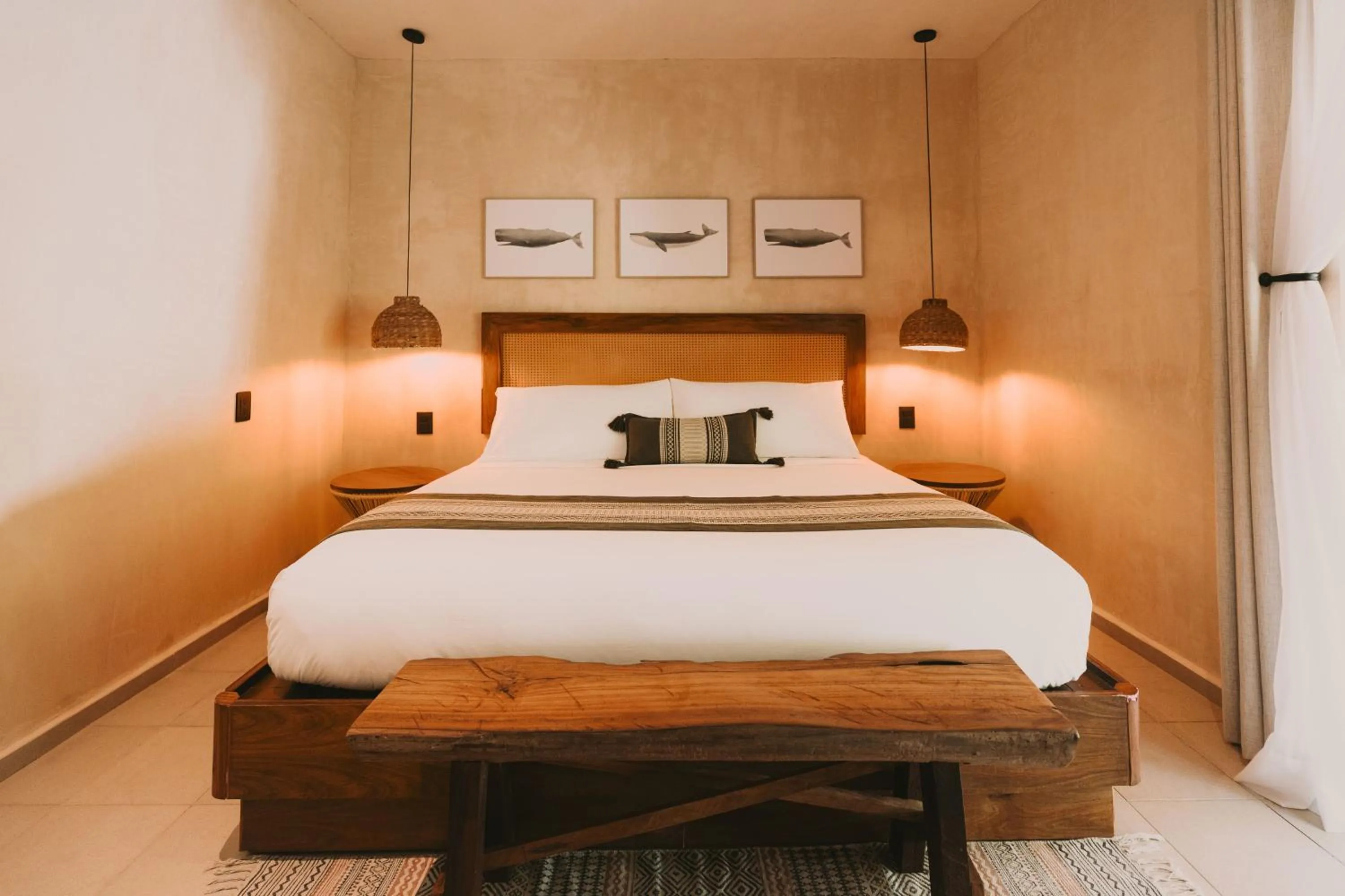 Bed in Zelune Luxury Lagoon Resort Bacalar - Adults Only