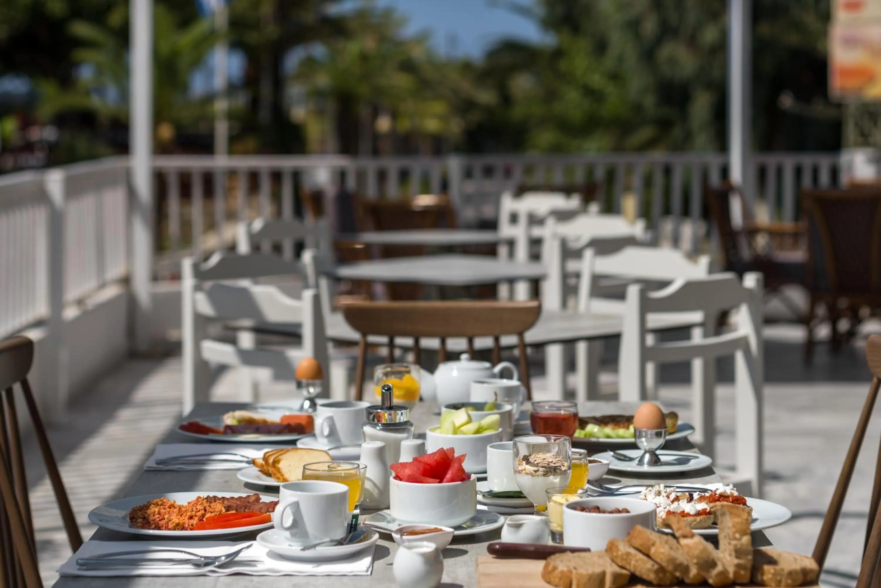 Buffet breakfast in Ariadne Hotel