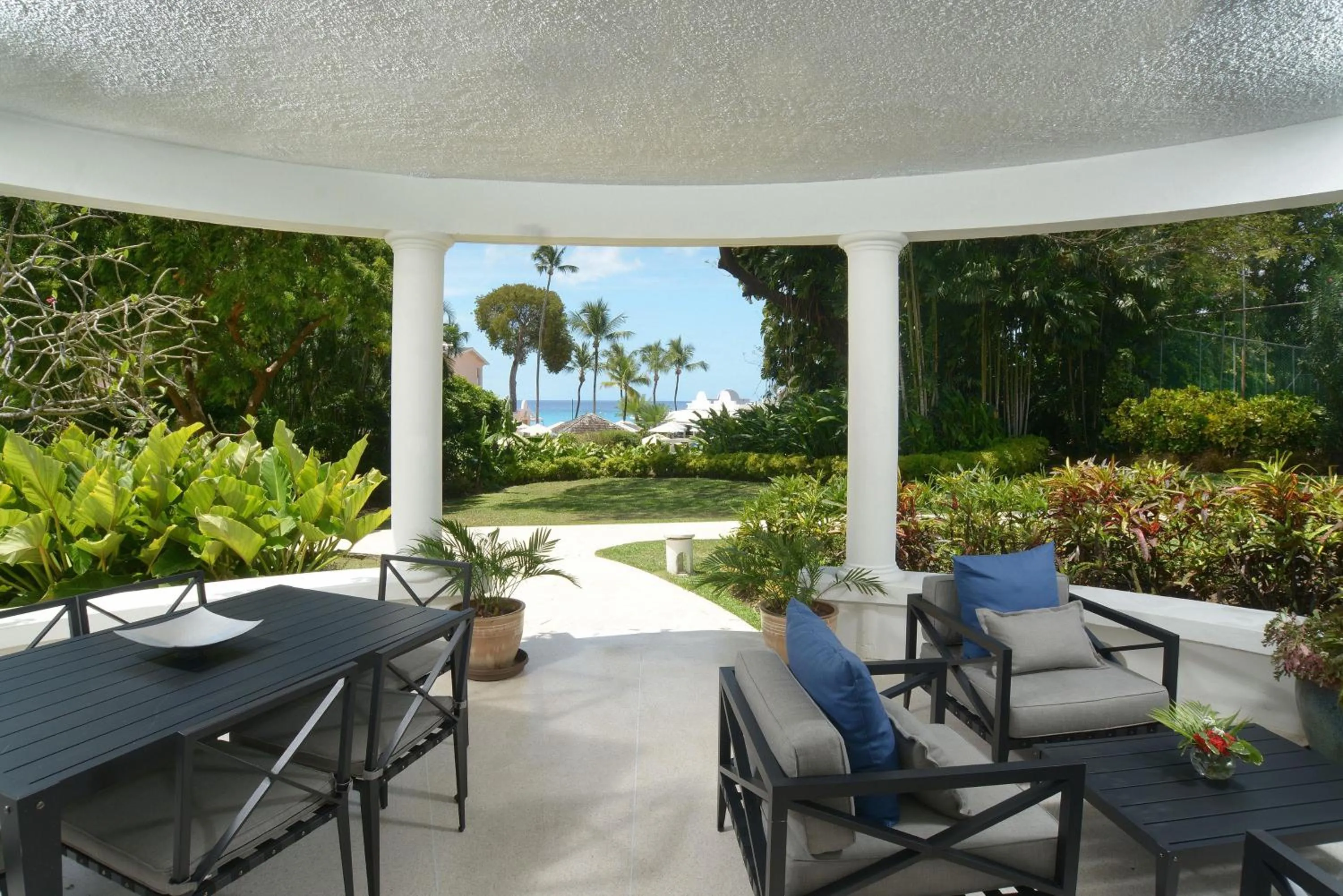 Patio in Fairmont Royal Pavilion Barbados Resort