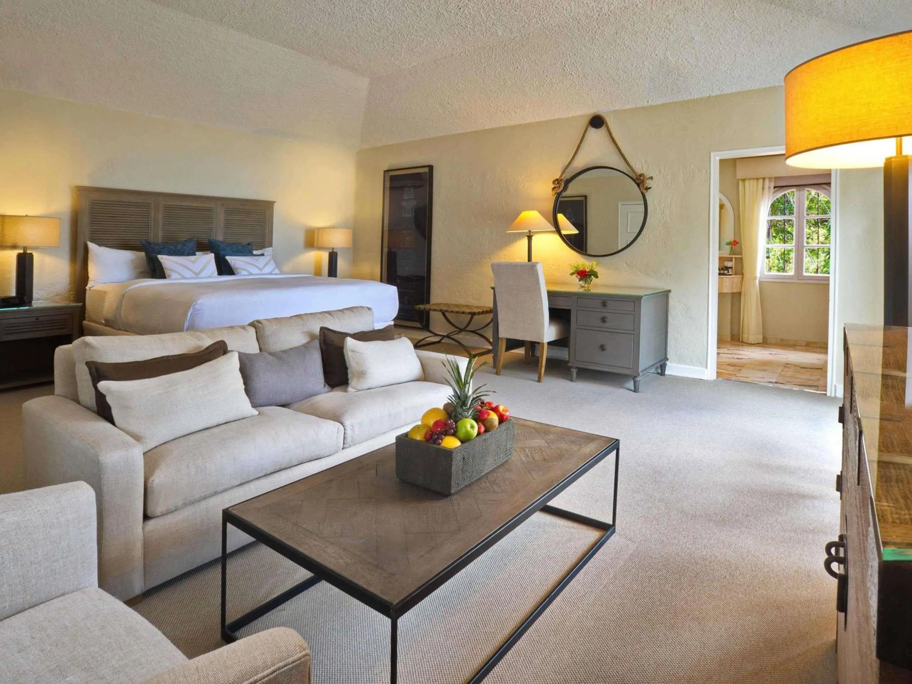 Photo of the whole room, Bed in Fairmont Royal Pavilion Barbados Resort