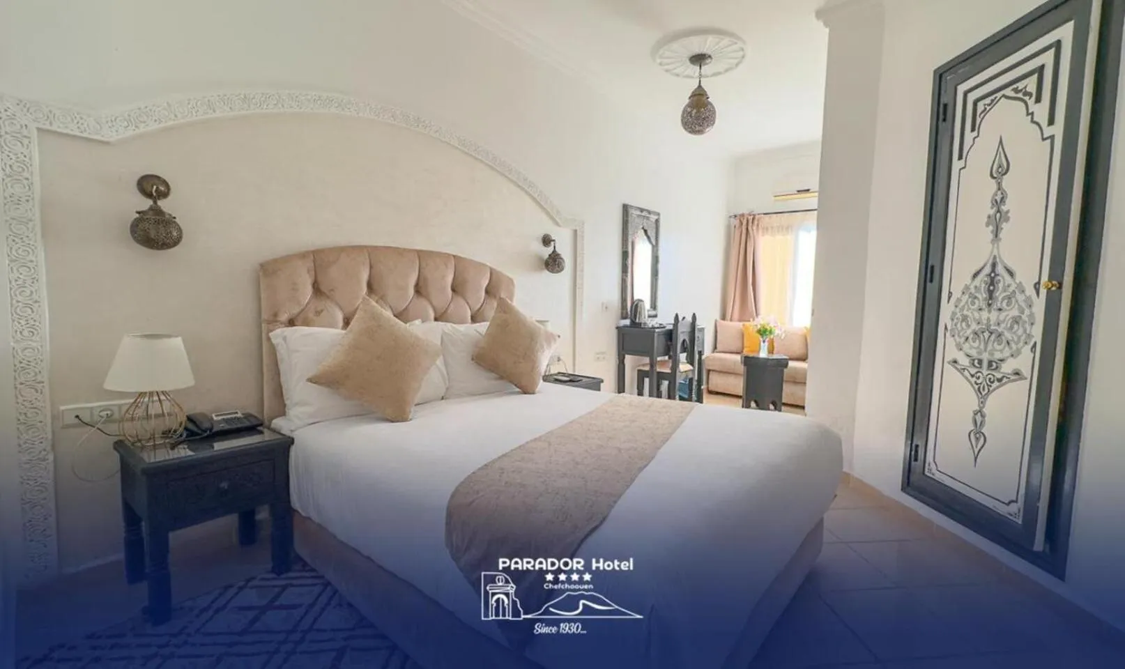 Bed in Hotel Parador