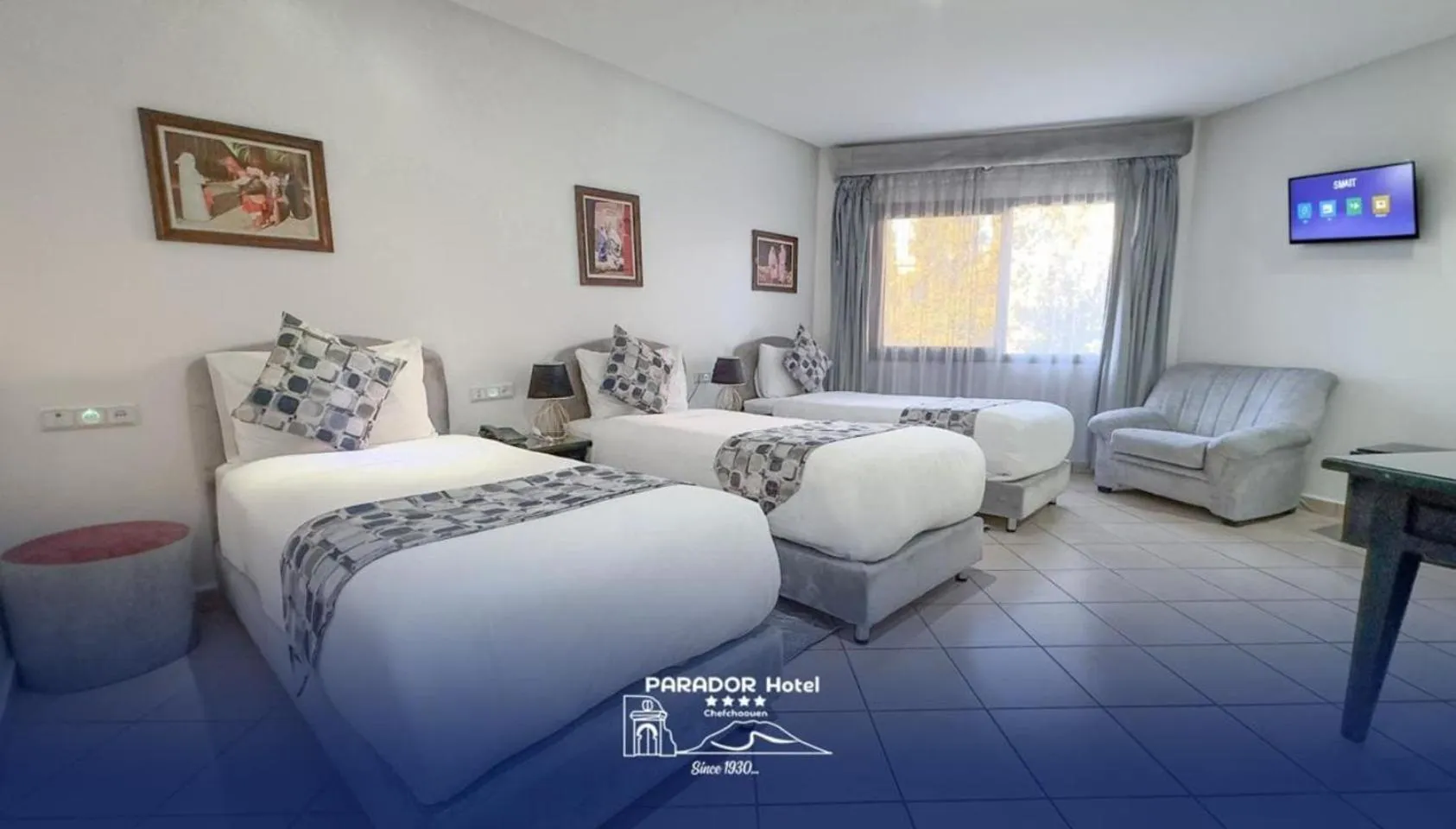 Bed in Hotel Parador