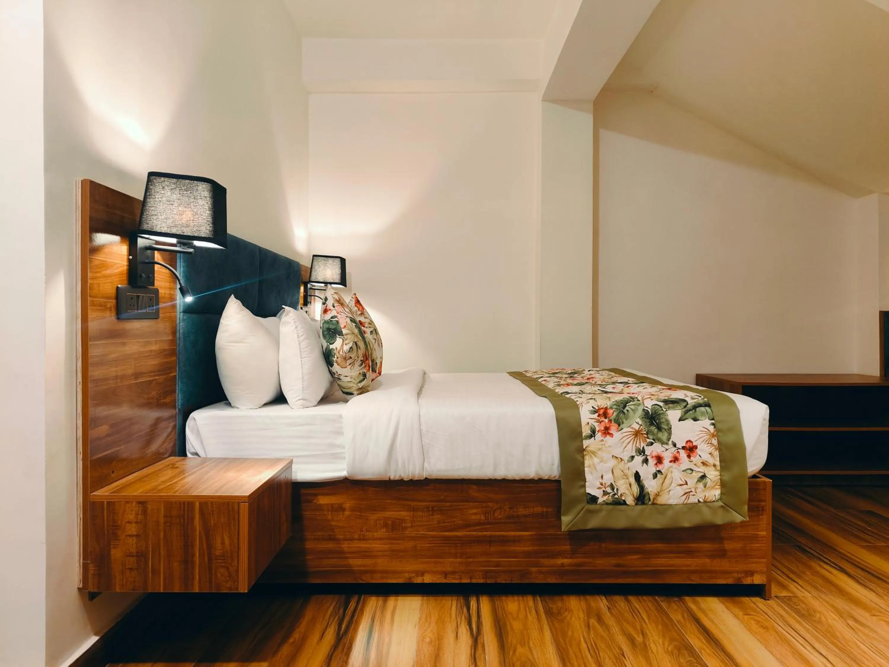 Bed in Mount Himalayan Hotel