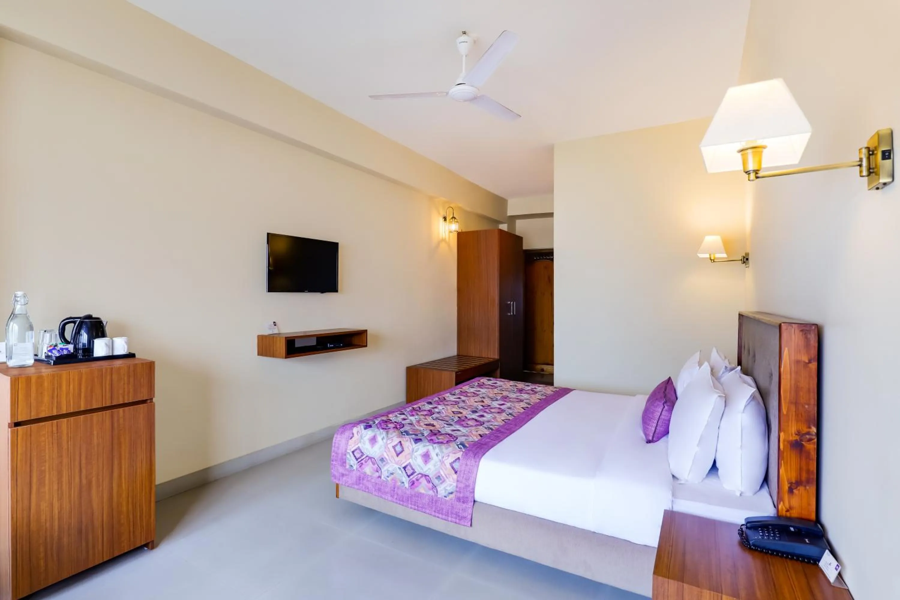 Bed in Mount Himalayan Hotel