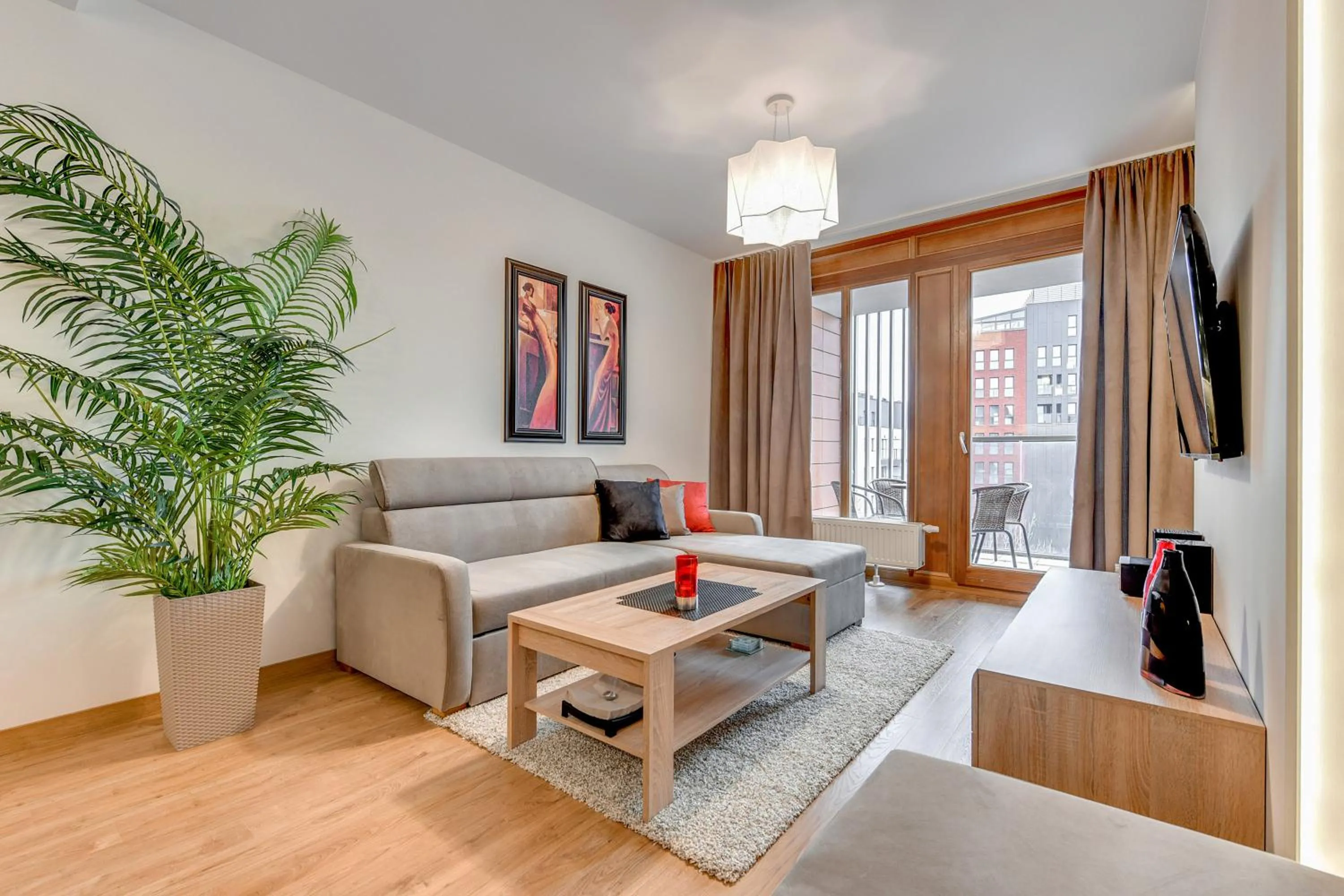 Living room in Aura - Riverside & Parking by Downtown Apartments