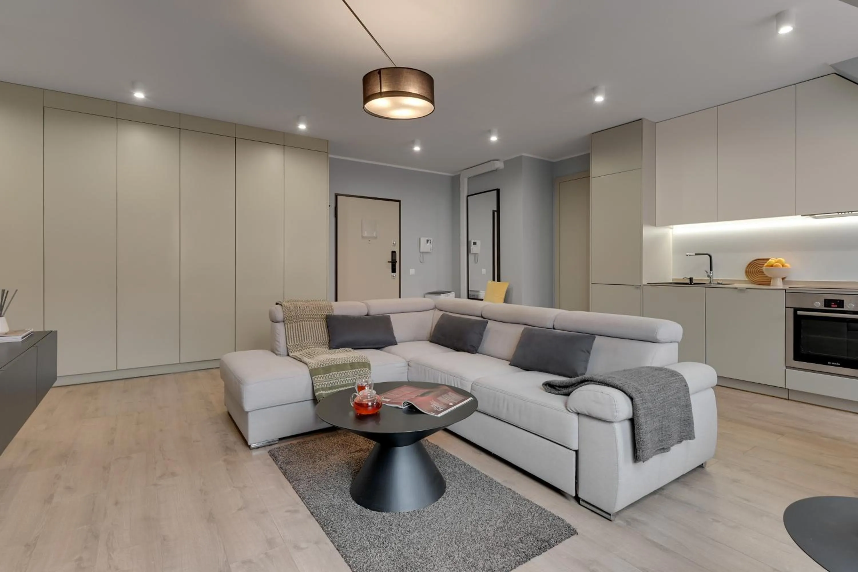 Kitchen or kitchenette in Aura - Riverside & Parking by Downtown Apartments