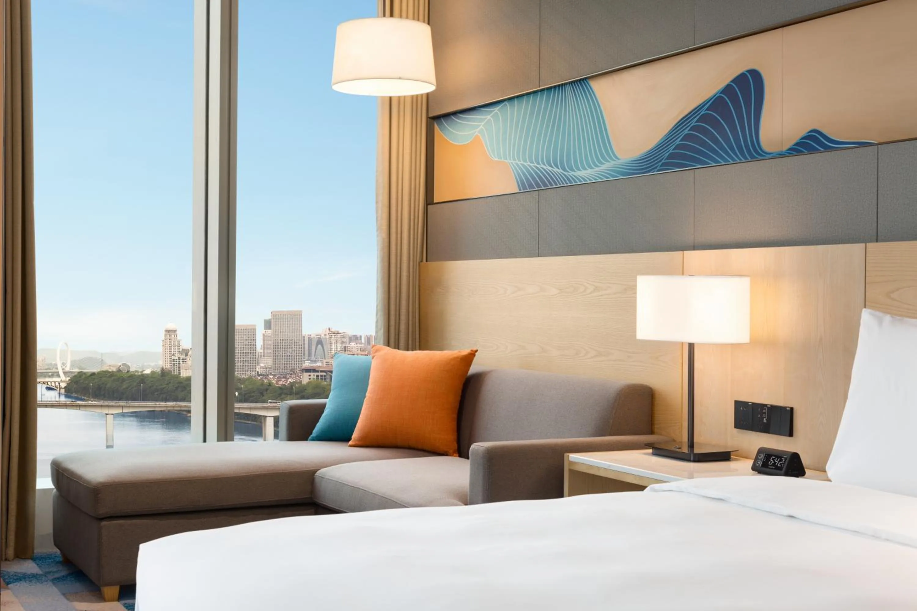 Seating area, Bed in Hyatt Place Liuzhou