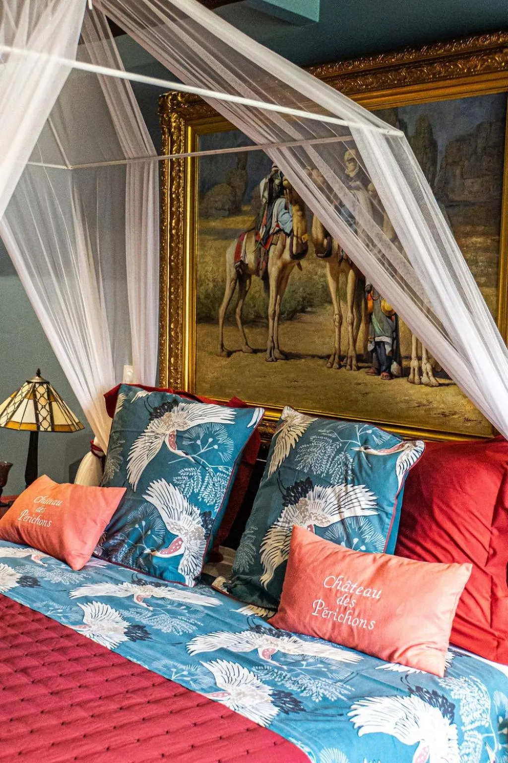 Decorative detail, Bed in Chateau des Perichons