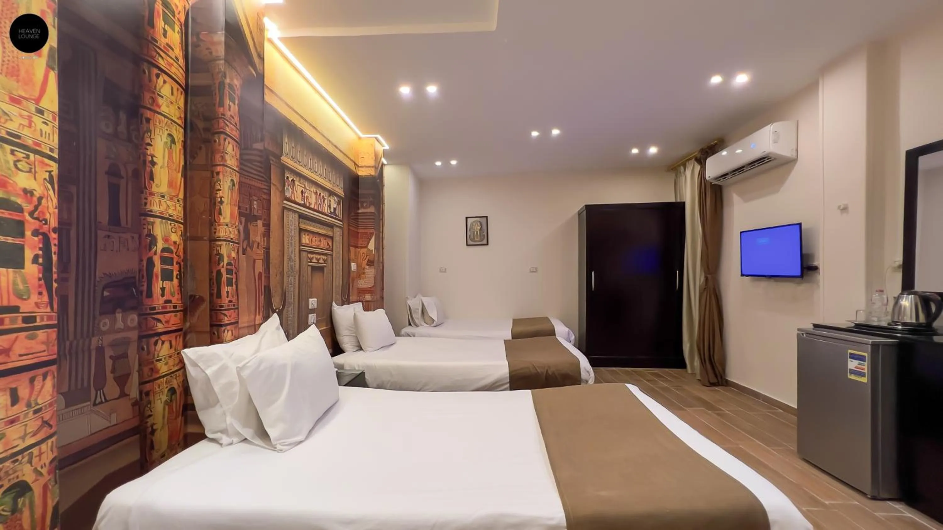 Living room, Bed in Giza Pyramids View Inn